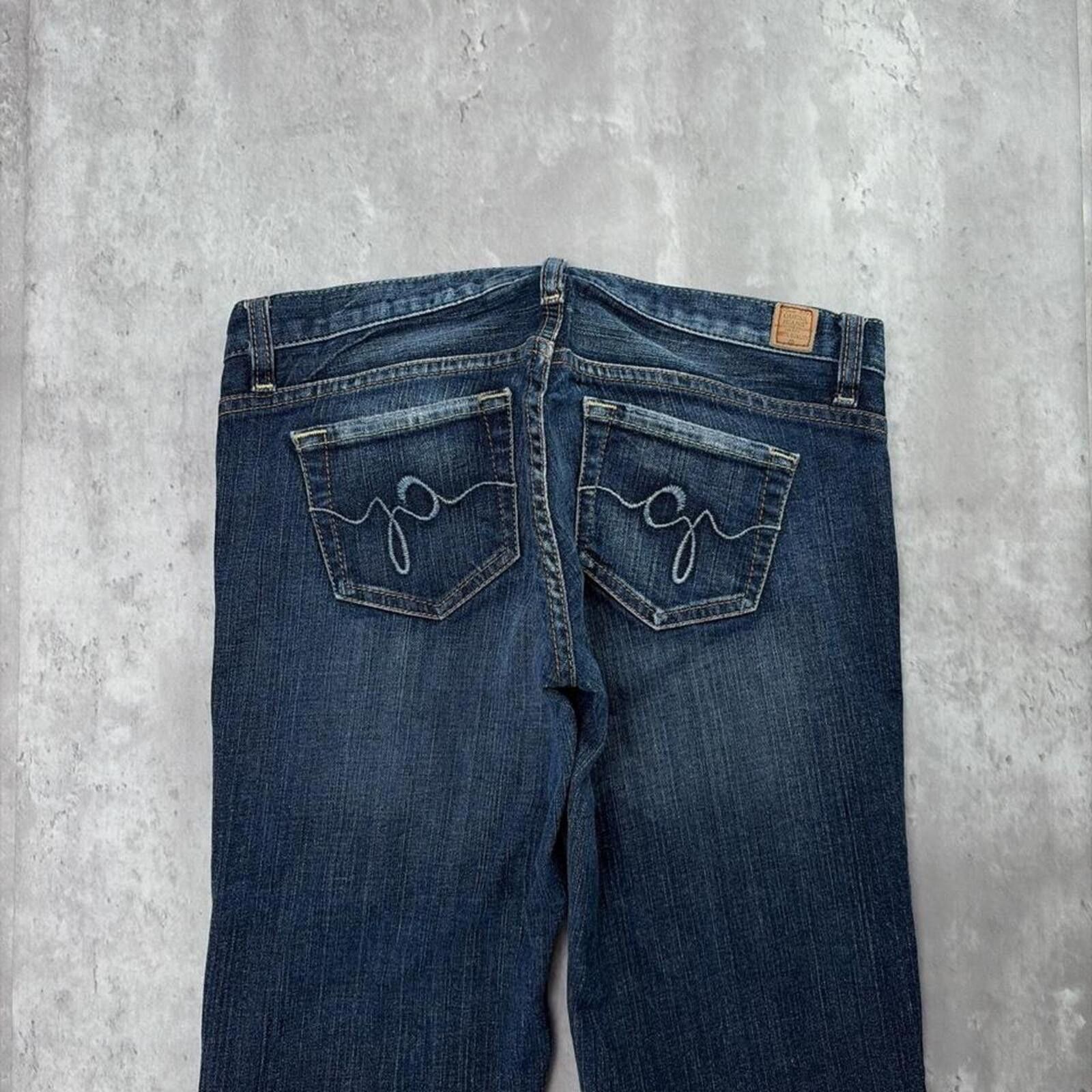 Guess Y2K Dark Wash Guess Jeans Grunge Flared Denim Jeans Size 27" / US 4 / IT 40 - 3 Thumbnail