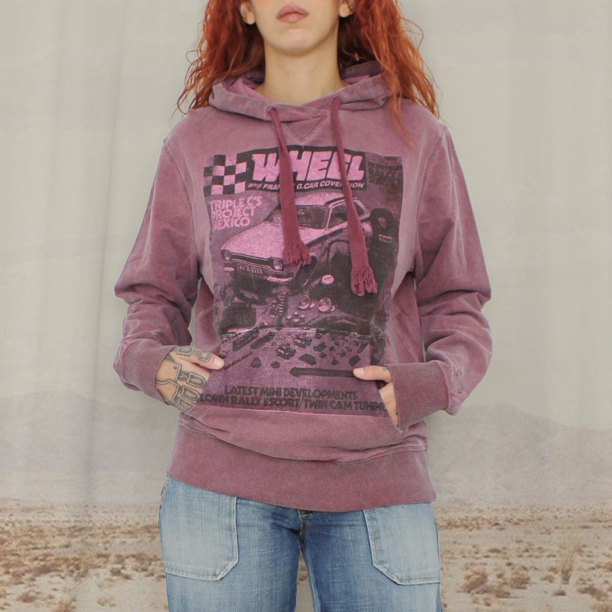 Other 🚗RED DISTRESSED HOODIE🚗 Size US L / EU 52-54 / 3 - 1 Thumbnail