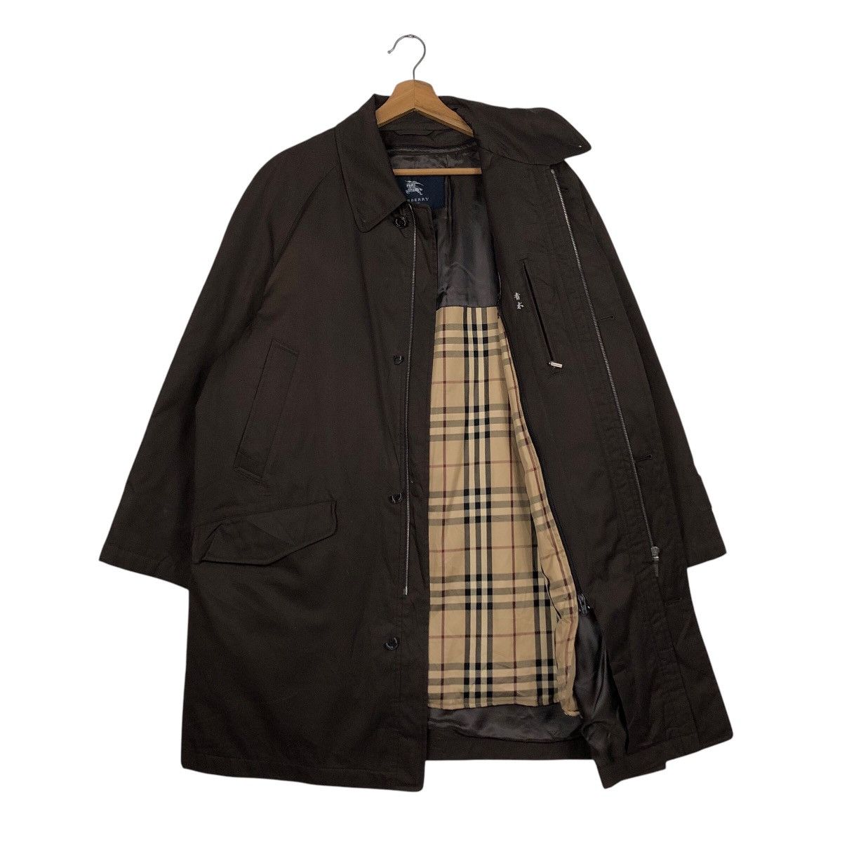 📌Vintage Long Jacket Chore Burberry London Nova Check