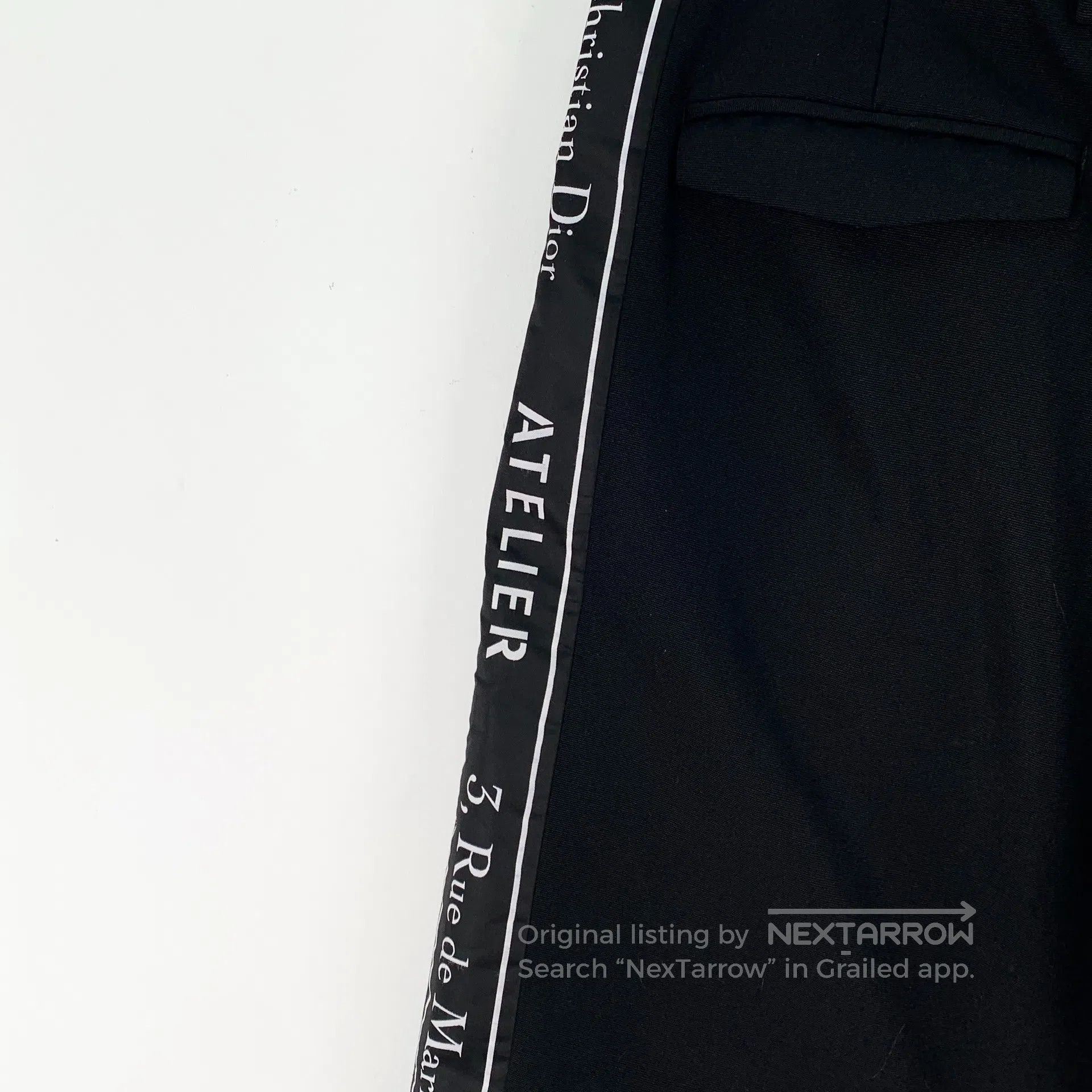 Dior Dior Black Side Logo Letter Wool Casual Shorts| Size US 32 / EU 48 - 4 Thumbnail
