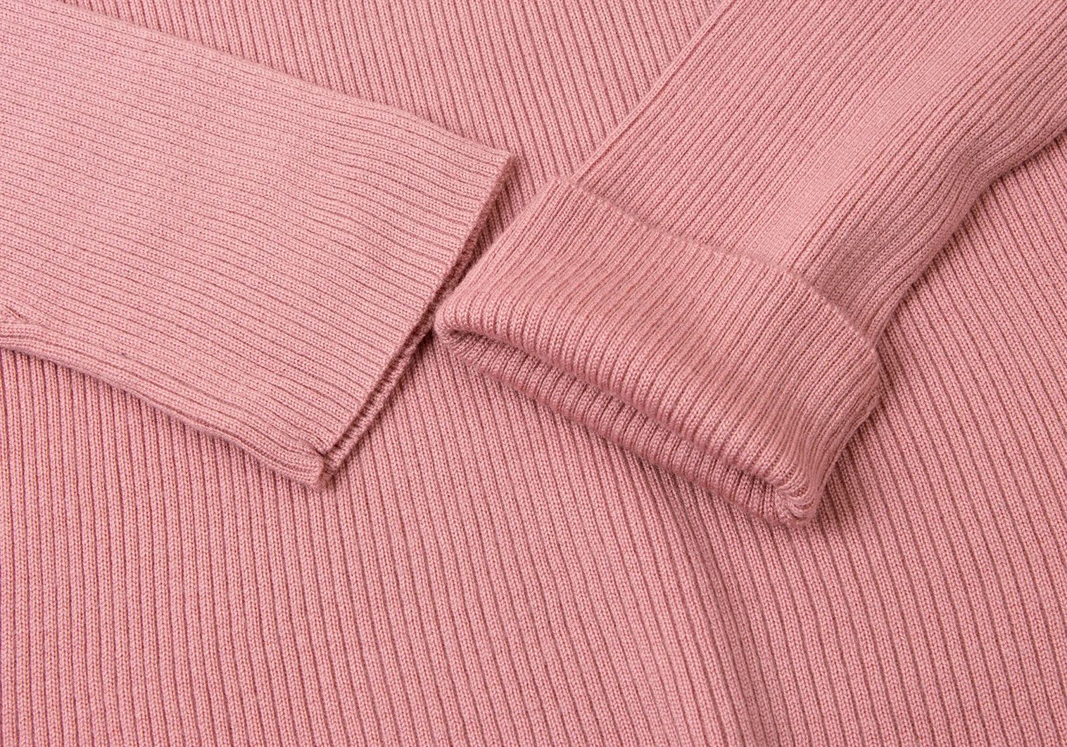 Jean Paul Gaultier Wool Ribbed Turtle Neck Knit Sweater in Pink, Size 48 Size US M / EU 48-50 / 2 - 8 Thumbnail