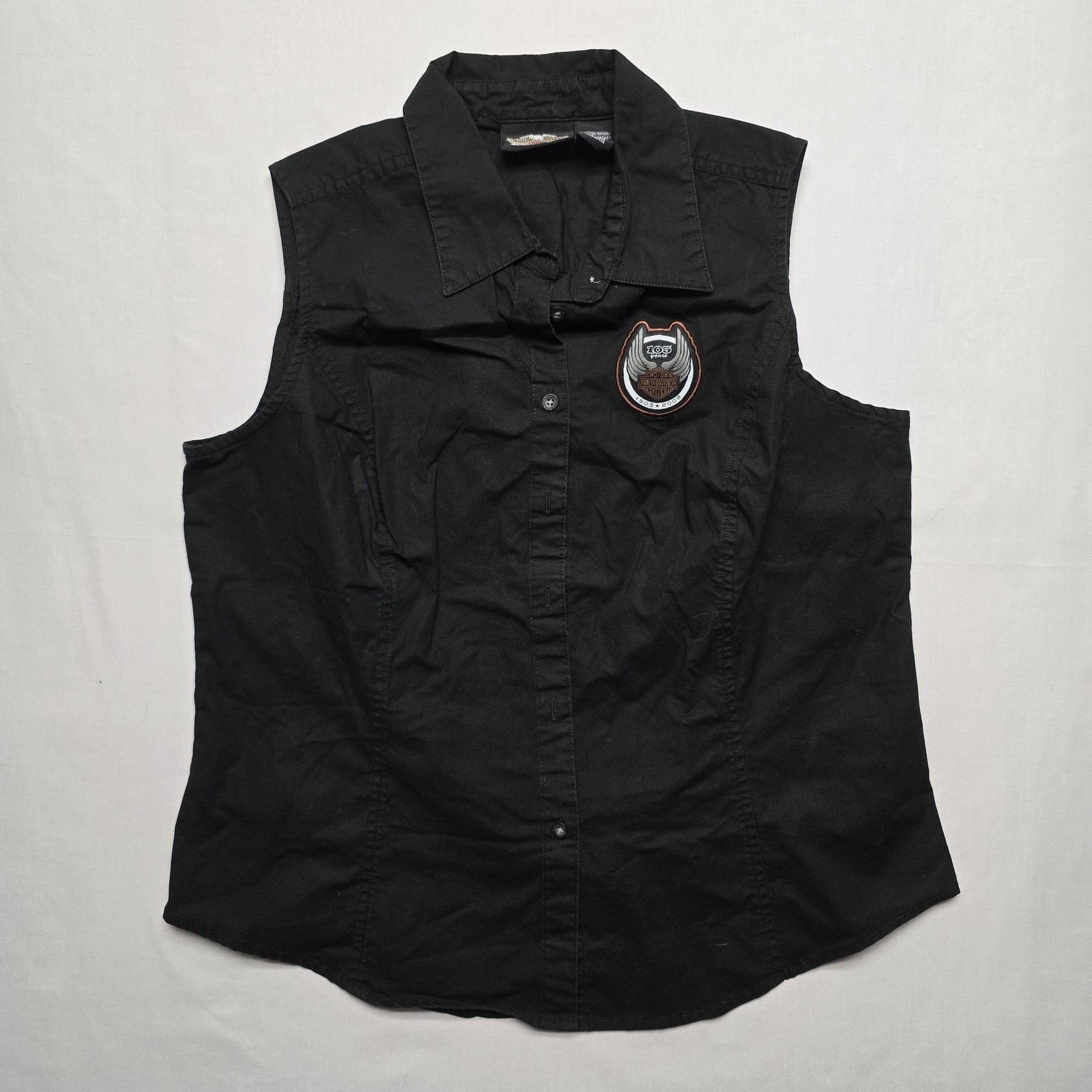 Harley Davidson Womens Harley Davidson Shirt XL Black 105th Sleeveless Size XL / US 12-14 / IT 48-50 - 1 Thumbnail