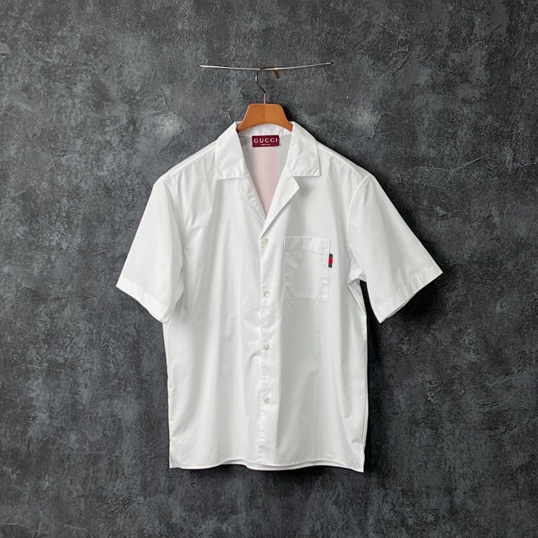 Gucci Gucci Cotton Printed White Shirt m Men Size US M / EU 48-50 / 2 - 1 Thumbnail