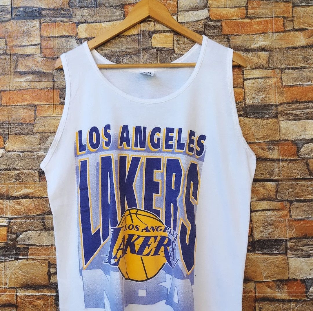 NBA × Vintage Vtg 90s NBA LA LAKERS TANKTOP Size US M / EU 48-50 / 2 - 4 Thumbnail