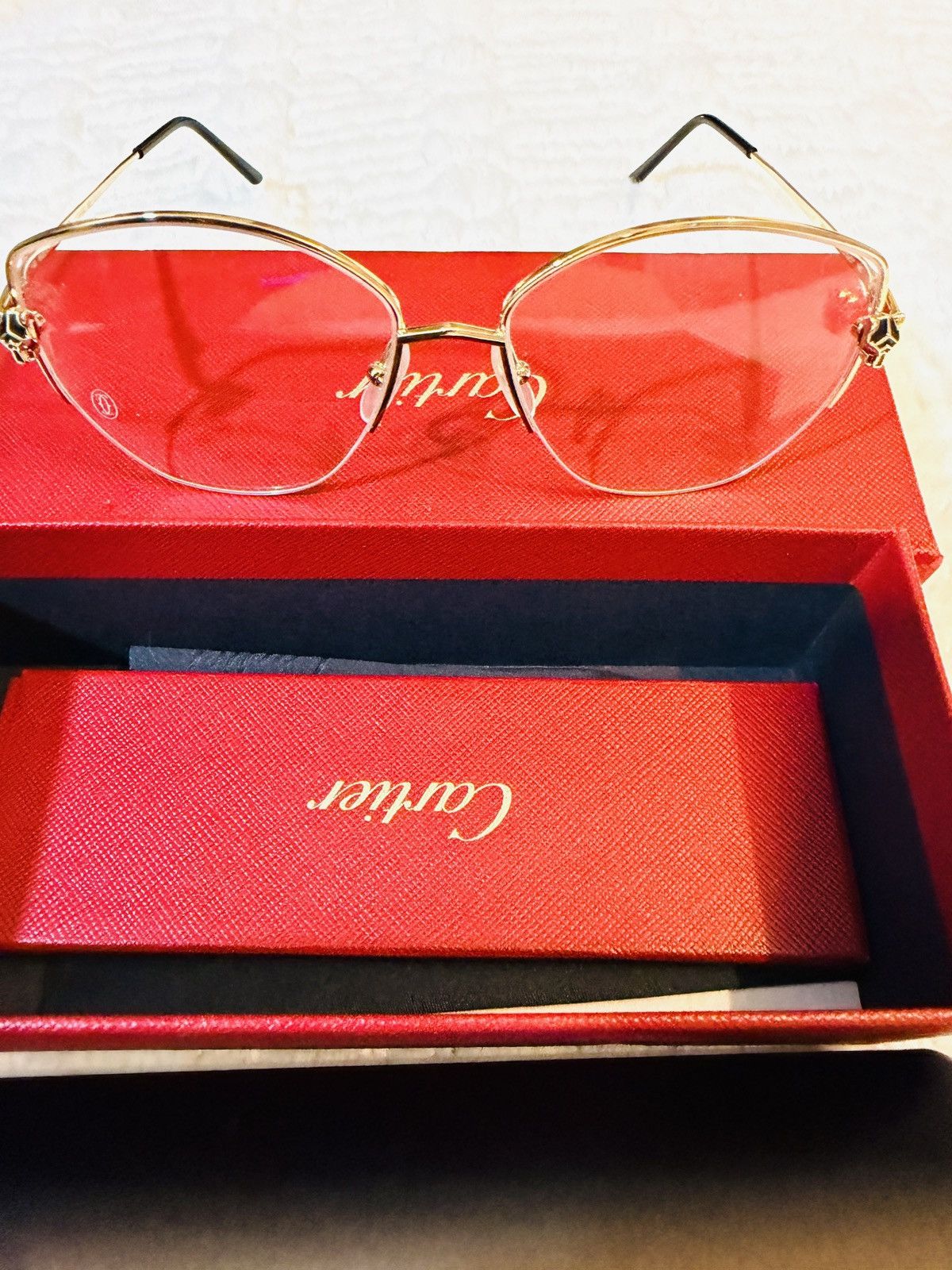 Cartier Cartier Eyeglasses Panthère CT03700 001 Size ONE SIZE - 8 Thumbnail