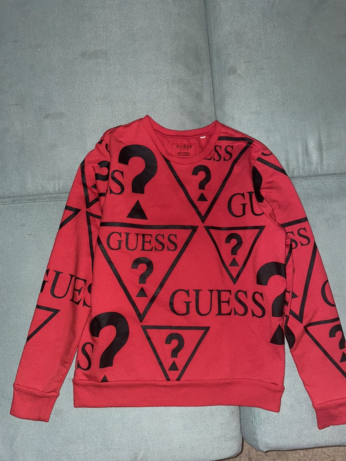 Guess Vintage Red & Black Guess All Over Pattern Size M Size US M / EU 48-50 / 2 - 1 Thumbnail