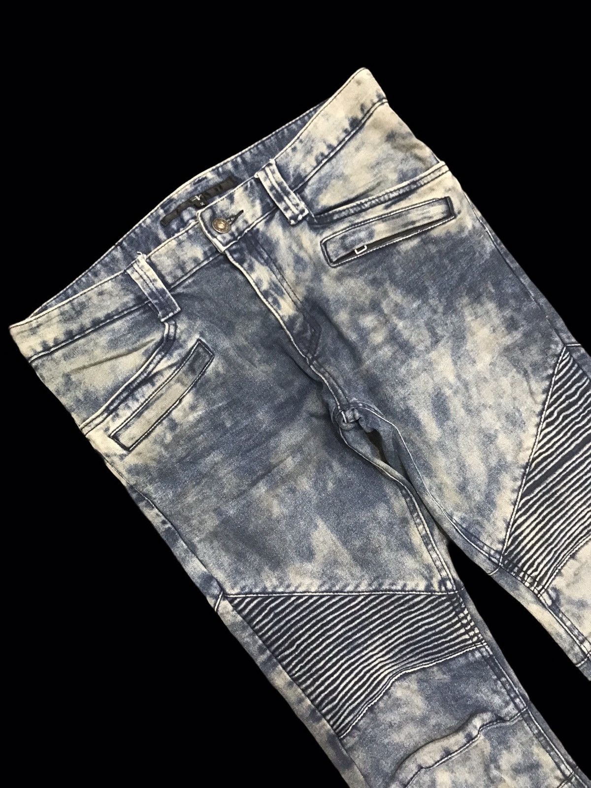 Japanese Brand × NO ID 💥ARCHIVAL💥NO ID ACID WASH BIKER PANT F172 Size US 32 / EU 48 - 11 Thumbnail