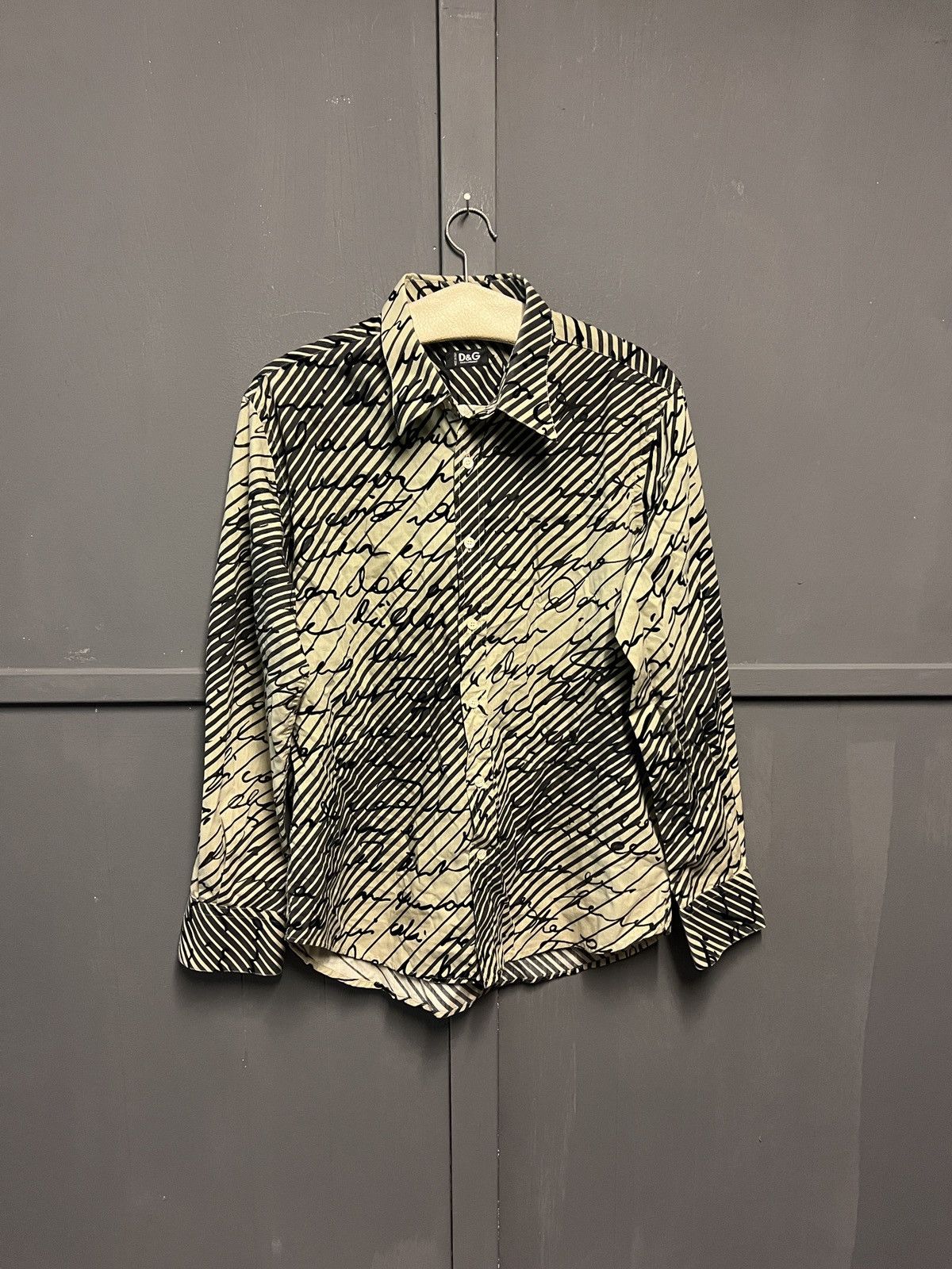 Dolce & Gabbana Dolce & gabbana scripture embroidered shirt Size US XL / EU 56 / 4 - 1 Thumbnail