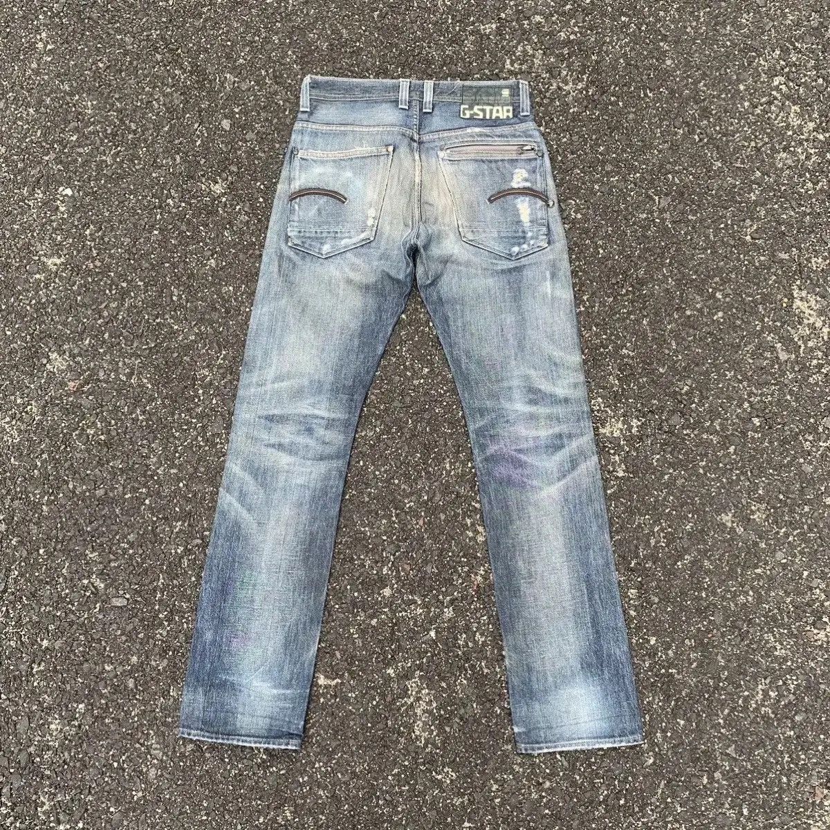 G-Star STEALS💥G-Star Raw Denim 30x33 Jeans Ripped Pants Made Italy Size US 30 / EU 46 - 14 Thumbnail