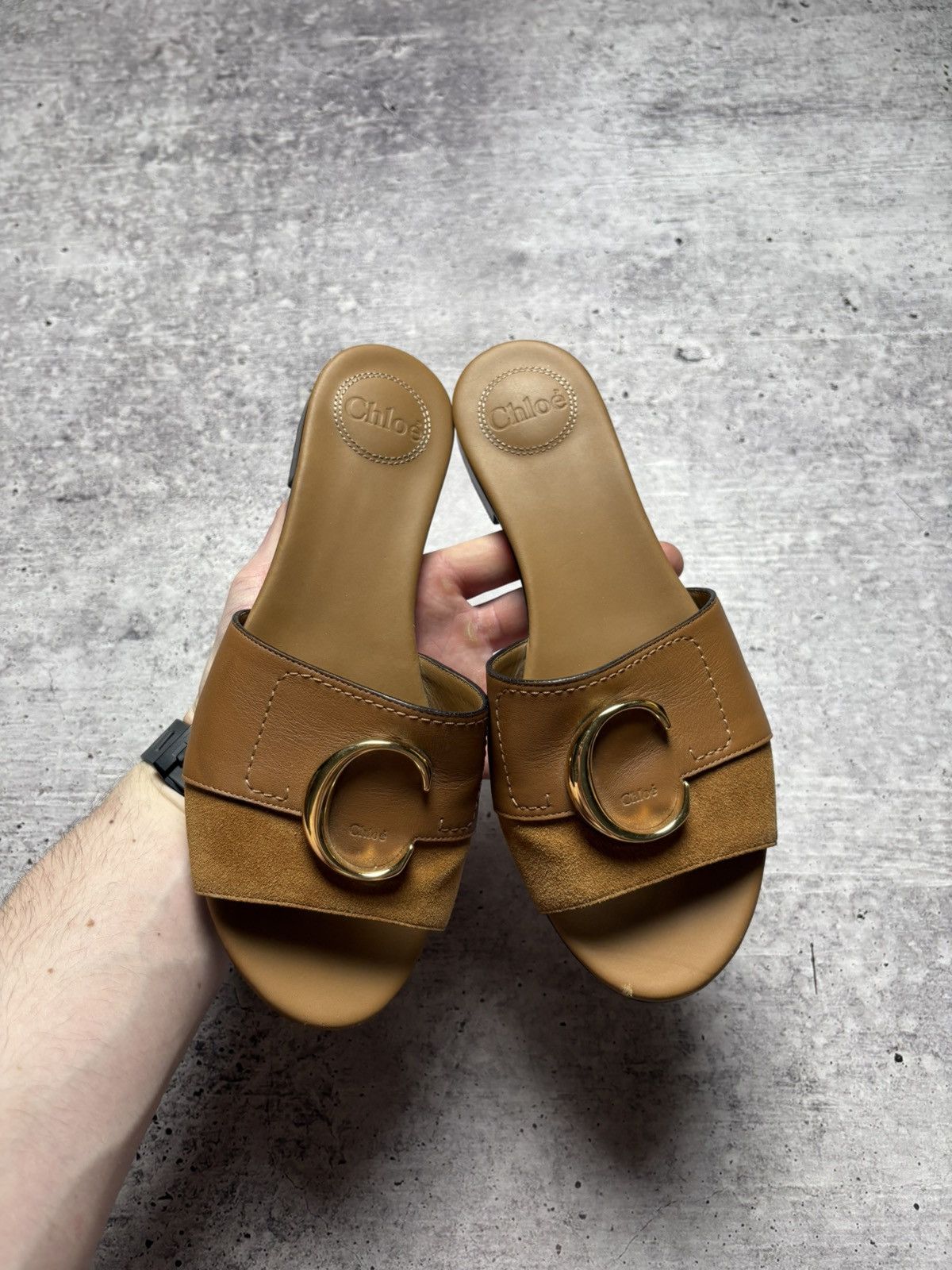 Chloe Chloe Luxury Metal Logo Sandals Size US 9 / IT 39 - 4 Thumbnail