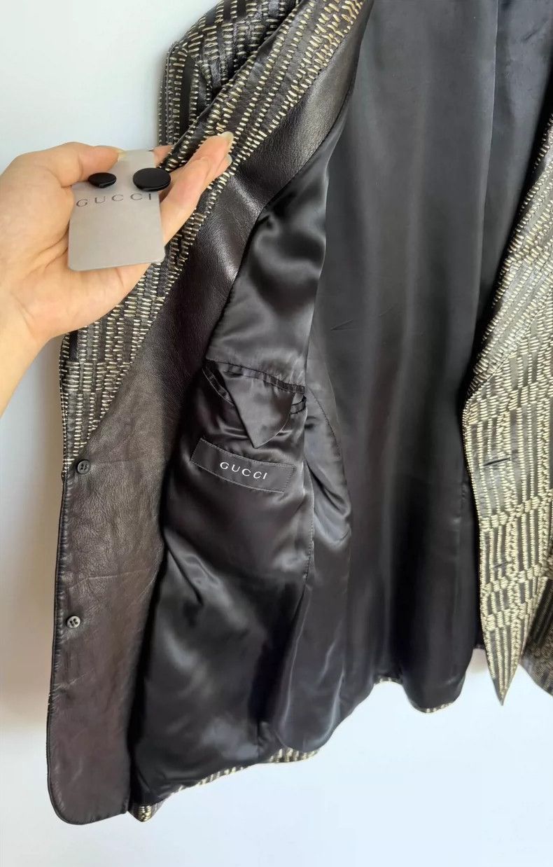 Gucci Gucci Hand-Embroidered Leather Blazer-2507 Size US L / EU 52-54 / 3 - 5 Thumbnail