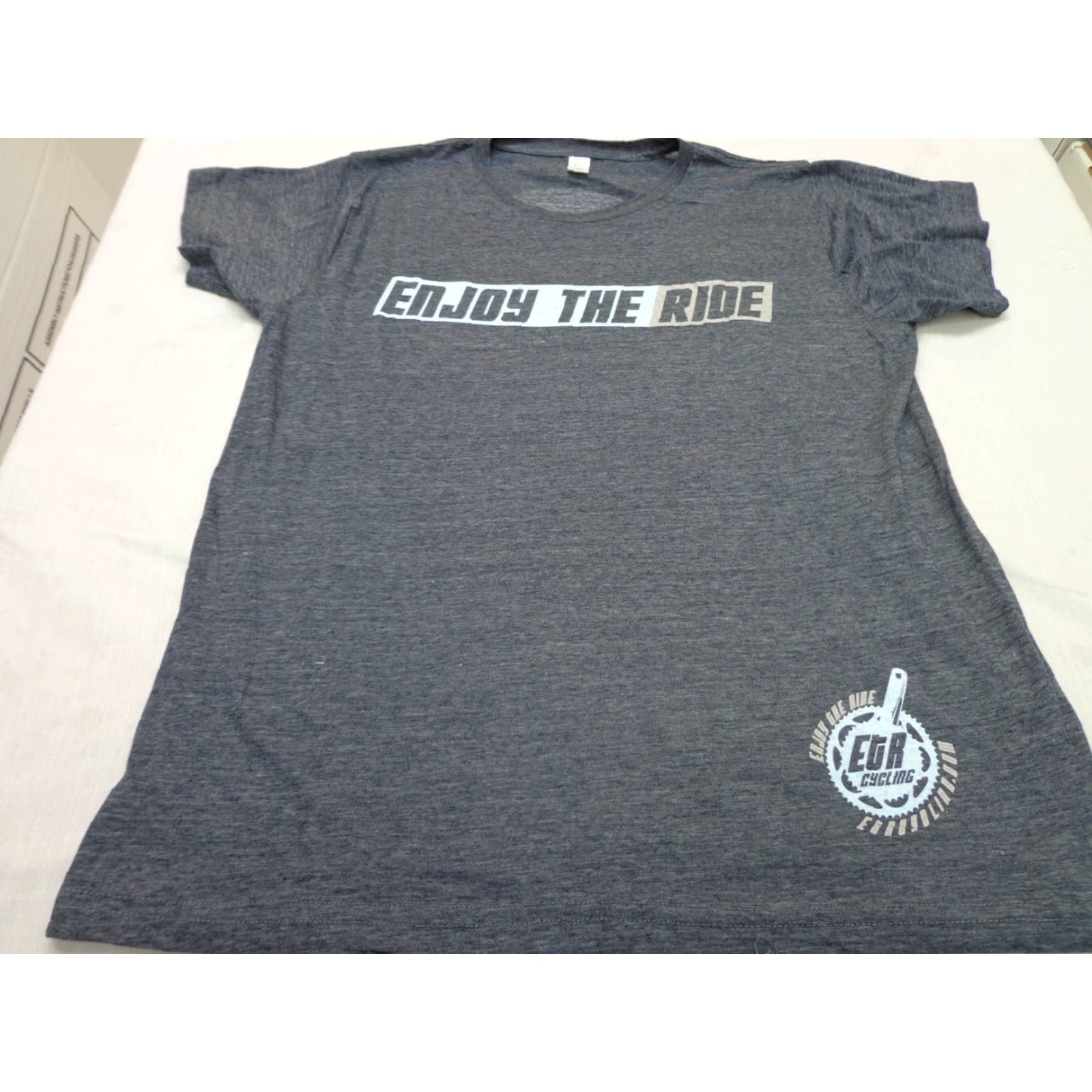 Tultex Tultex Enjoy The Ride Bicycle T Shirt Heather Blue Gray Medium Unisex Adults Graphic Tee Blue M Size M / US 6-8 / IT 42-44 - 3 Thumbnail