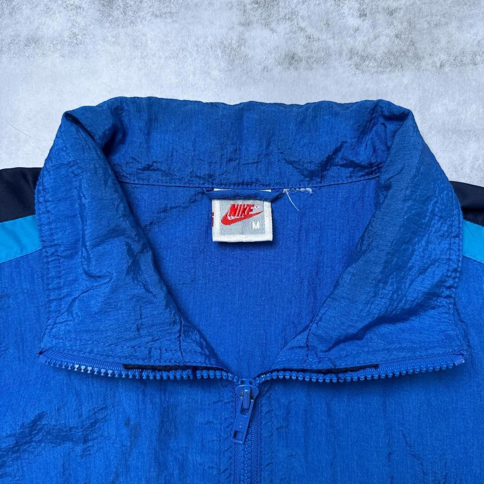 Nike Y2K Nike 90s Blue windbreaker jacket gray tag Size US M / EU 48-50 / 2 - 3 Thumbnail