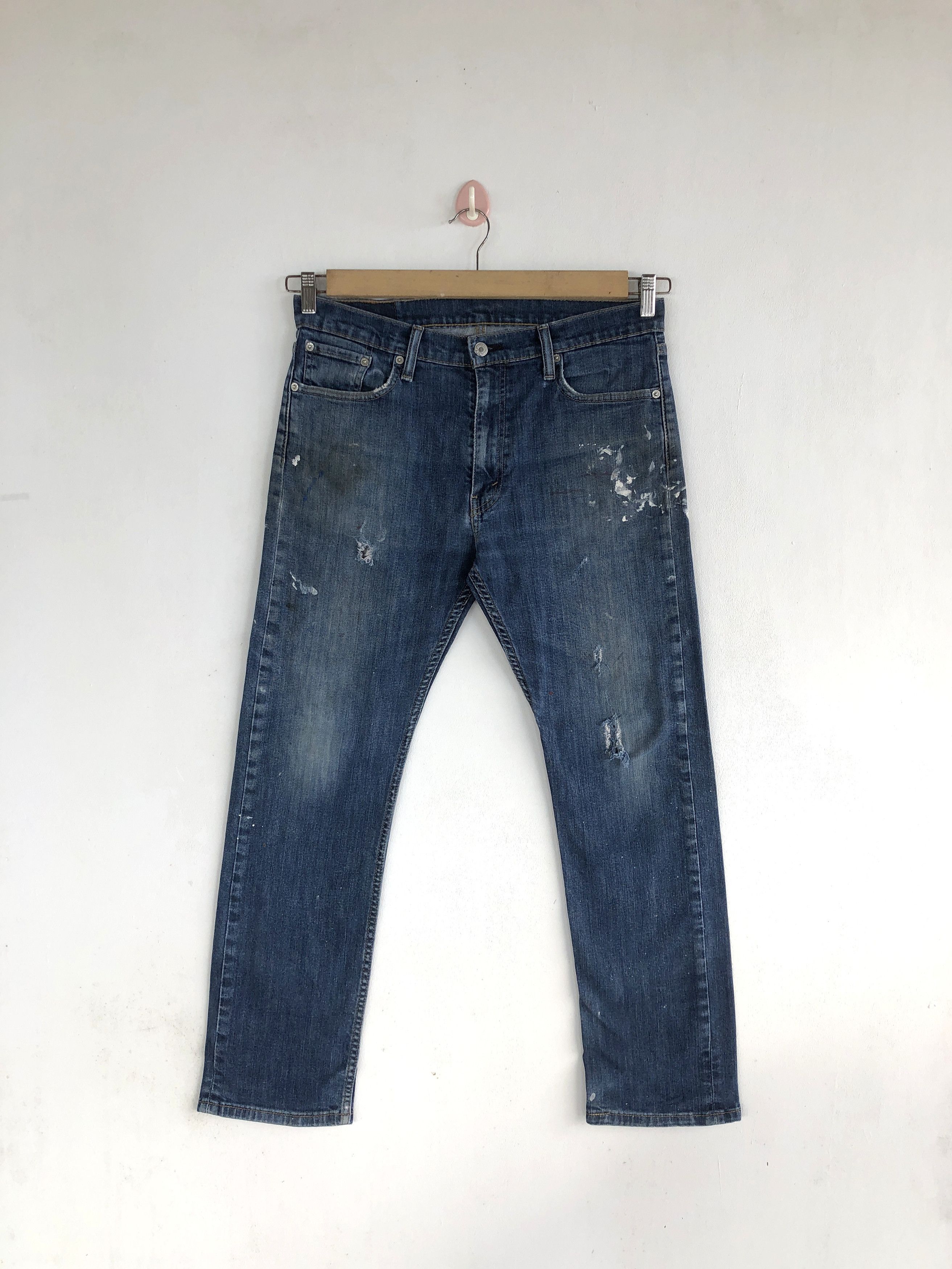 Levi's Vintage Levis 513 Paint Splatter Jeans Levi's Faded Denim Size US 32 / EU 48 - 1 Thumbnail