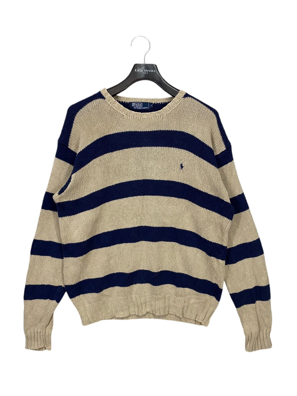 Ralph Lauren Polo by ralph lauren striped knit sweater nice design szL Size US L / EU 52-54 / 3 - 1 Thumbnail