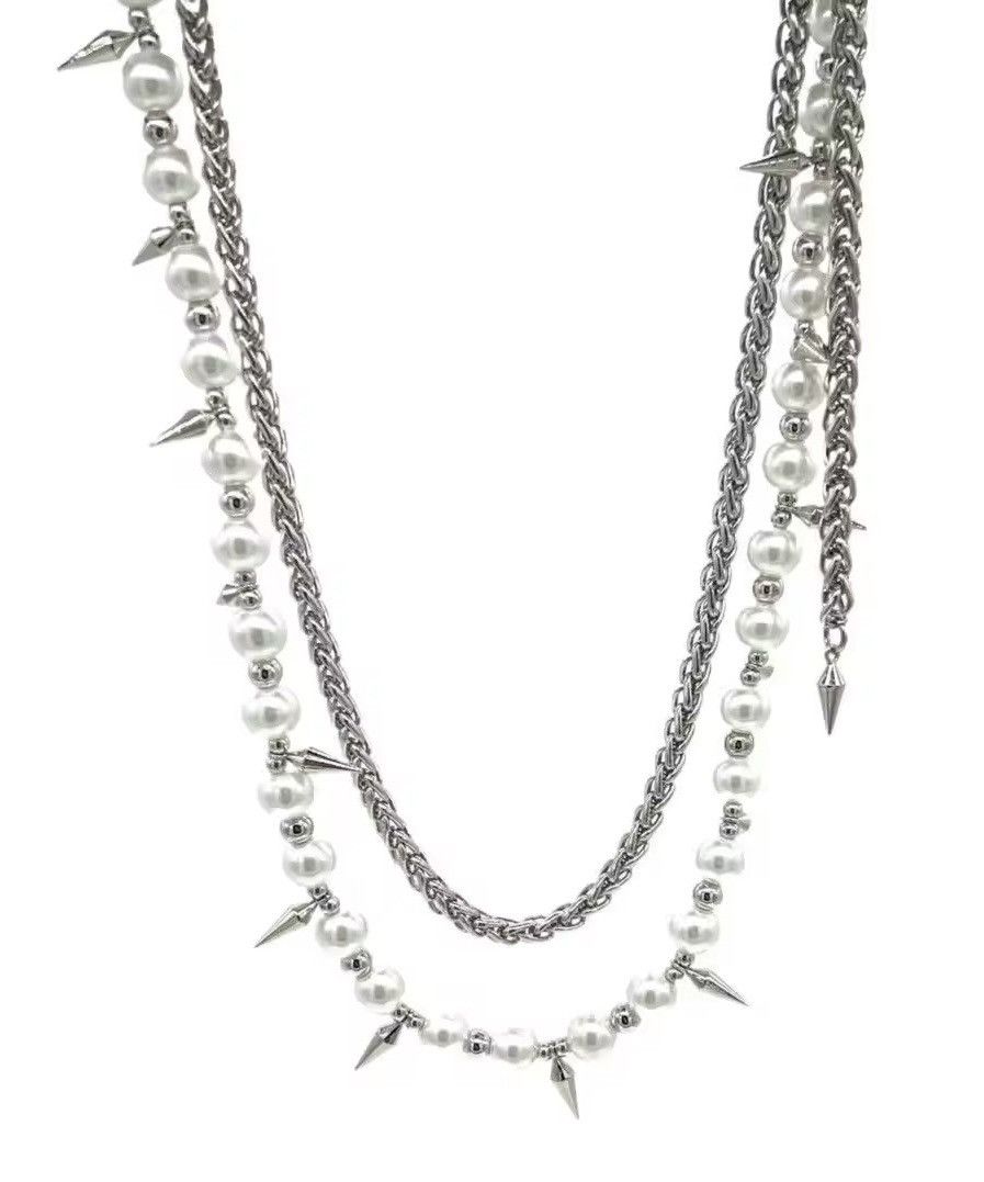Vintage double layered beaded spikes tassel chain waist accessories Size ONE SIZE - 5 Thumbnail