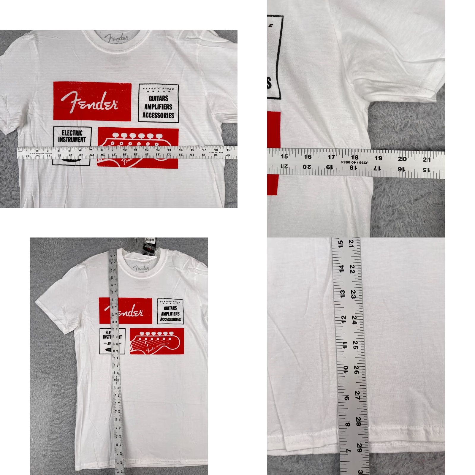 Fender Fender Men T-Shirt Shirt M White 1964 Stratocaster 100% Cotton NEW Size US M / EU 48-50 / 2 - 8 Thumbnail