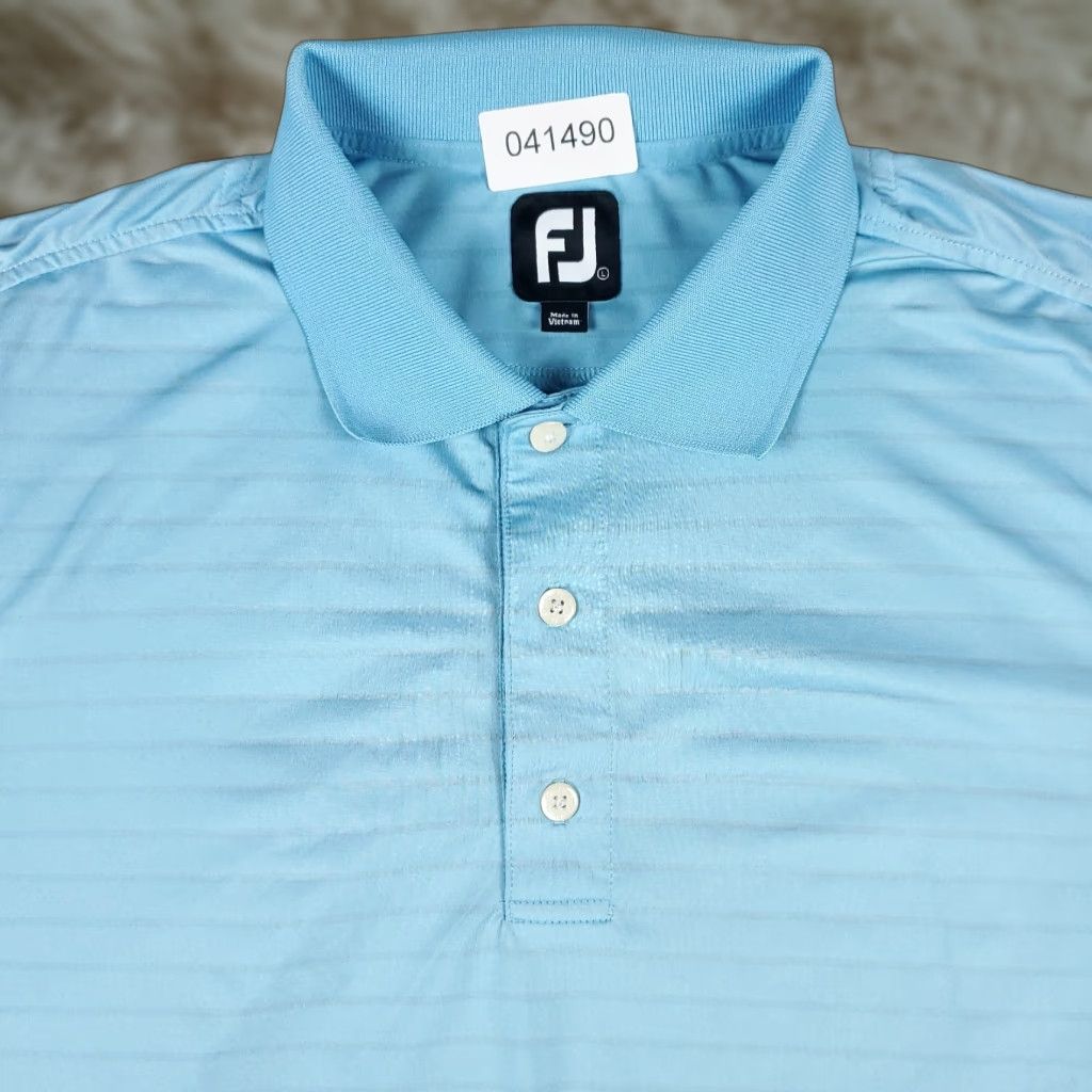 Footjoy FJ Polo Shirt Mens Large Blue Striped Golf Casual Short Sleeve Polo Shirt Mens Large Blue Striped Golf Casual Short Sleeve Size US L / EU 52-54 / 3 - 1 Thumbnail