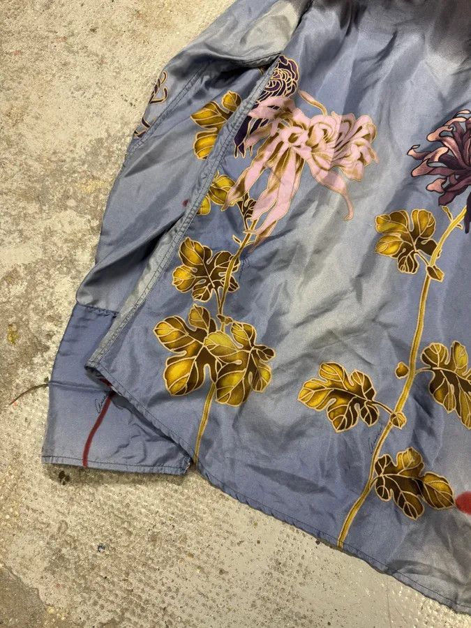 Gucci × Vintage SS2003 Gucci by Tom Ford Blue Floral Silk Button Up Long Sleeve Shirt Size US L / EU 52-54 / 3 - 11 Thumbnail