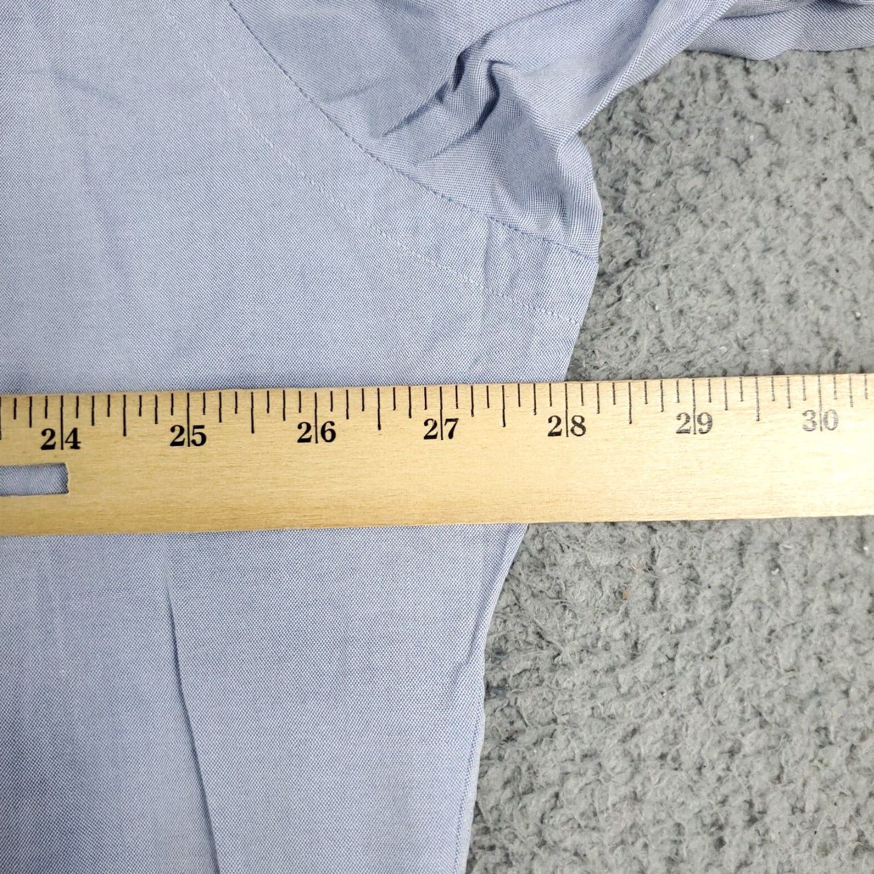Ralph Lauren Ralph Lauren Dress Shirt Mens 17.5 Blue Long Sleeve Button-Up Cotton Size 46R - 7 Thumbnail