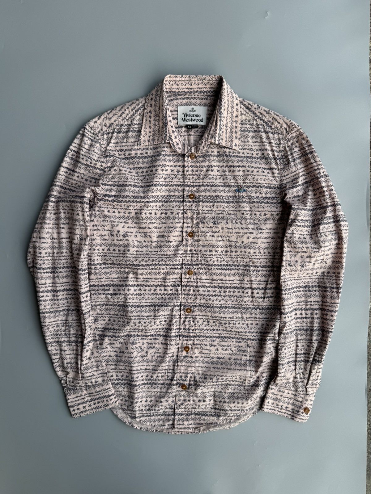 Vivienne Westwood Vintage 1998s Vivienne Westwood 'Rotten Financial' Shirts Size L / US 10 / IT 46 - 1 Thumbnail