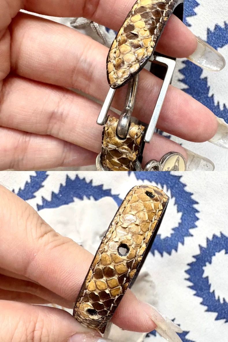 Vivienne Westwood Vivienne Westwood Tan crocodile skin bracelet with rivets Size ONE SIZE - 5 Thumbnail