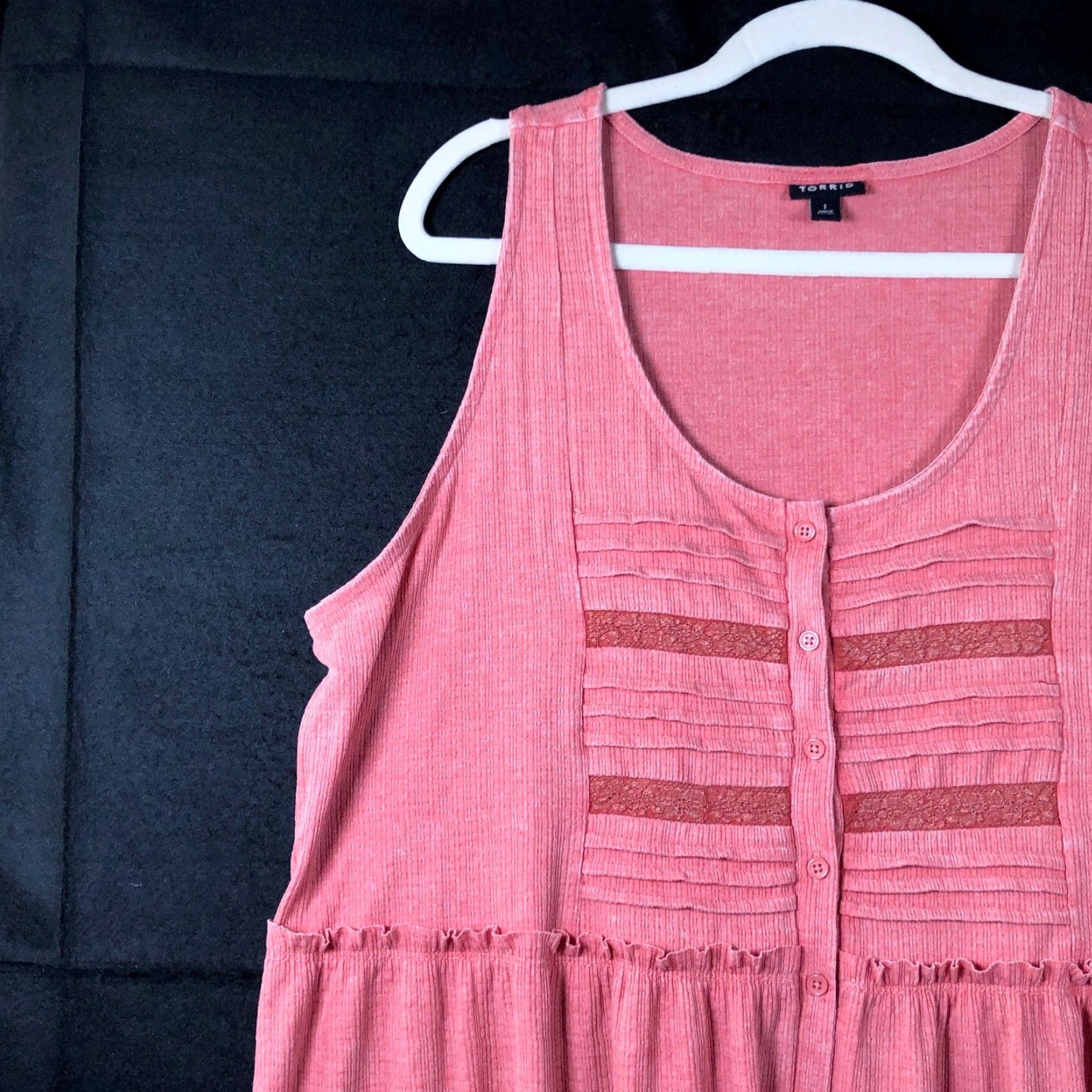Torrid Torrid Blouse Women Pink Scoop Neck Button Down Sleeveless Stretch 1 Plus Size Casual Workwear 90s? Size XS / US 0-2 / IT 36-38 - 4 Thumbnail