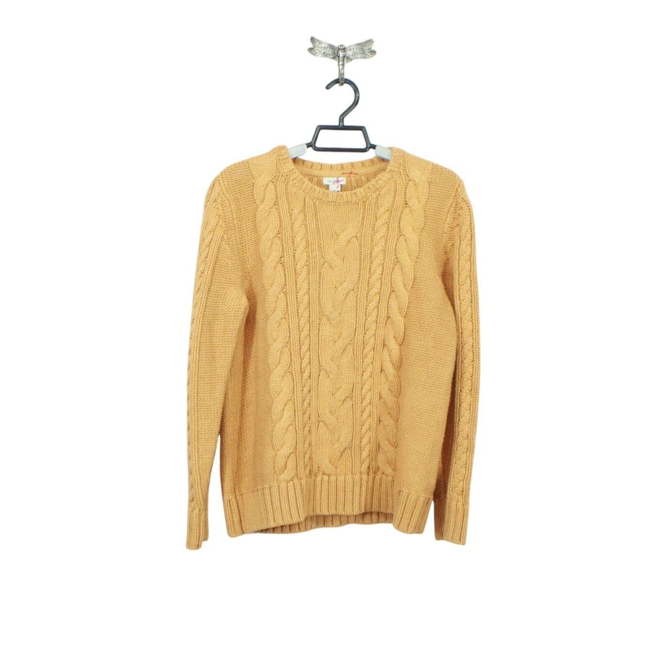 L.L. Bean LL Bean Women's Double L Cable Sweater Crewneck Size L / US 10 / IT 46 - 1 Thumbnail