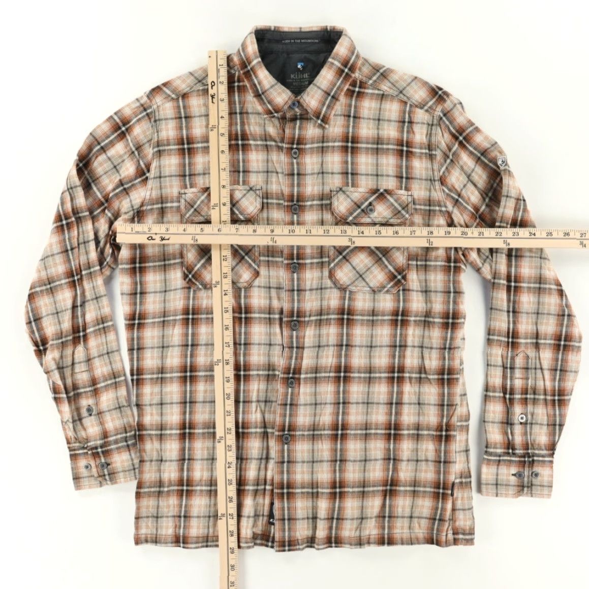 Vintage Kuhl Button Up Shirt Flannel Cotton Blend Plaid Brown Men's M Size US M / EU 48-50 / 2 - 3 Thumbnail