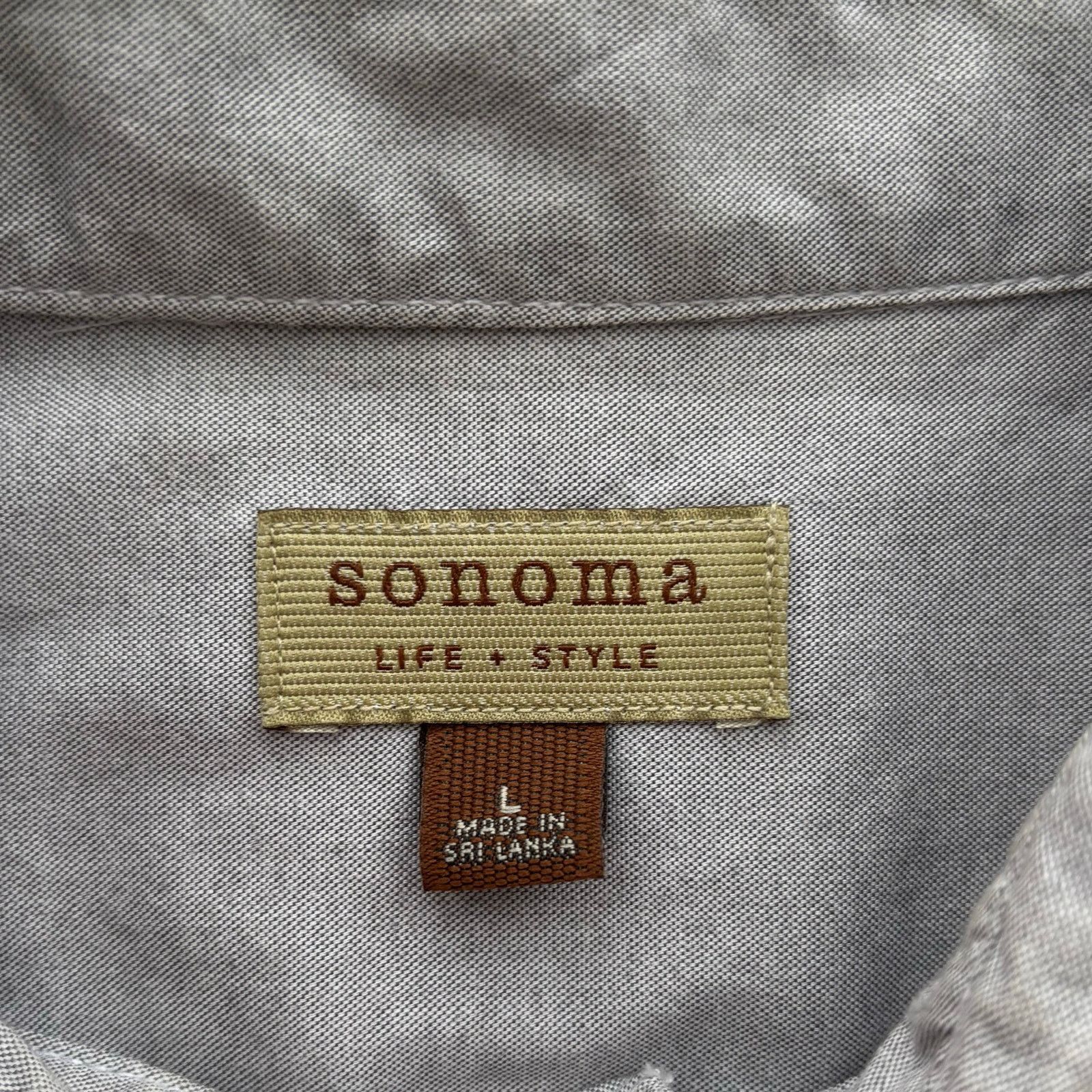 Other Sonoma Gray Long Sleeve Button Down Shirt Size Large Size US L / EU 52-54 / 3 - 4 Thumbnail
