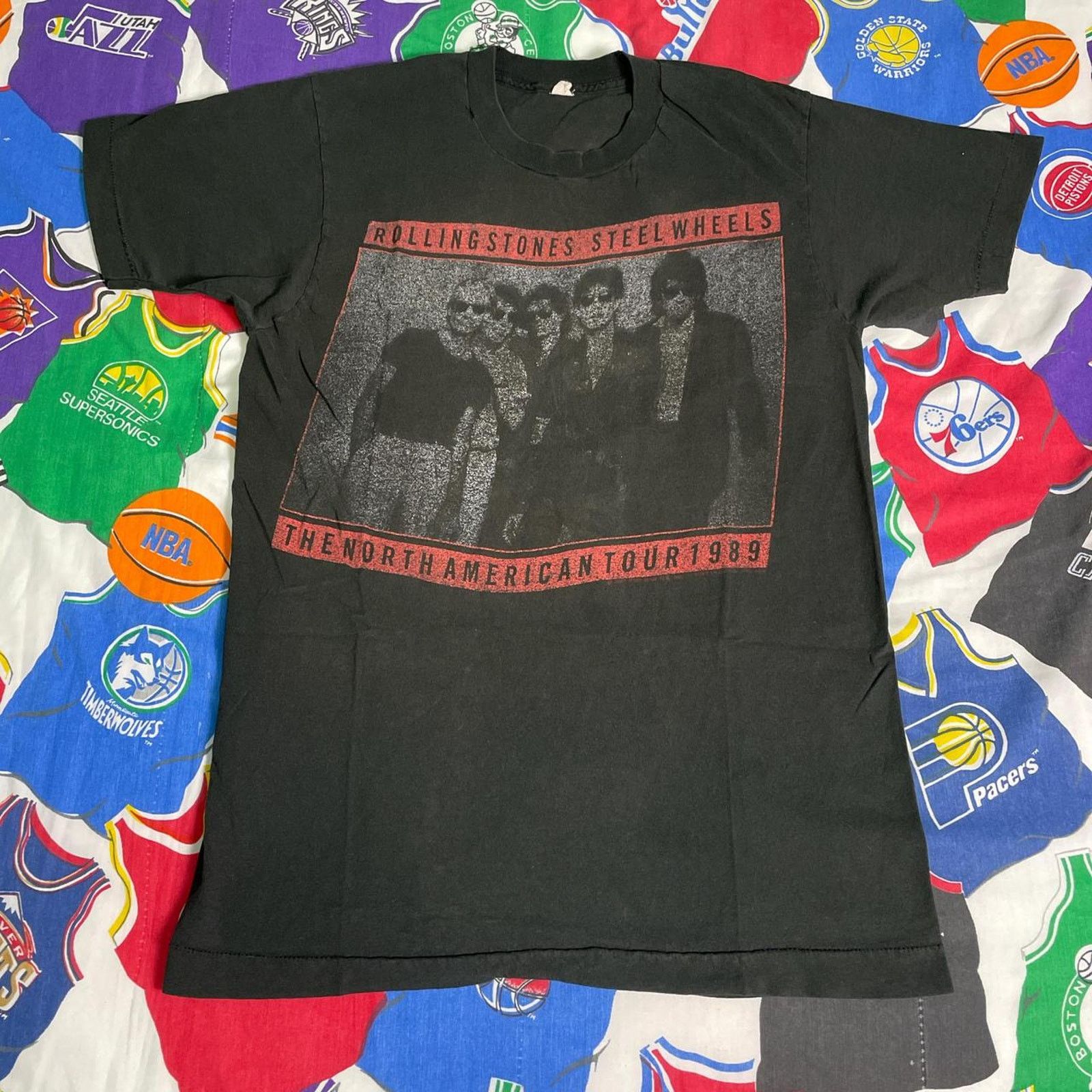Vintage VTG 1989 Rolling Stones The North American Tour Music Tee Size US L / EU 52-54 / 3 - 1 Thumbnail