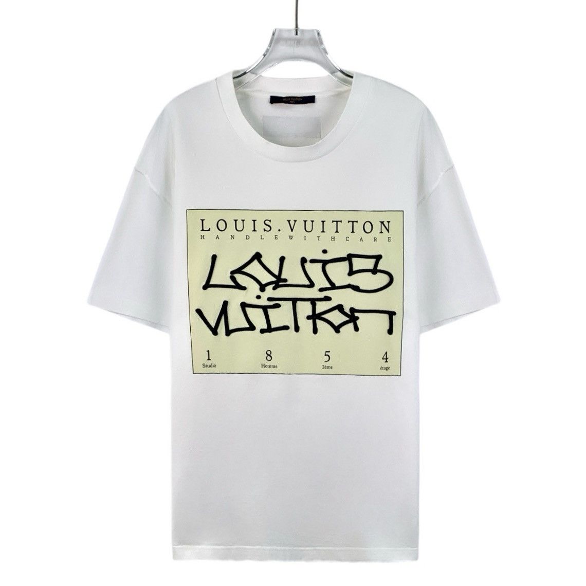 Louis Vuitton Louis Vuitton 22 White Logo Embroidered Cotton T-Shirt Size US XXL / EU 58 / 5 - 1 Thumbnail