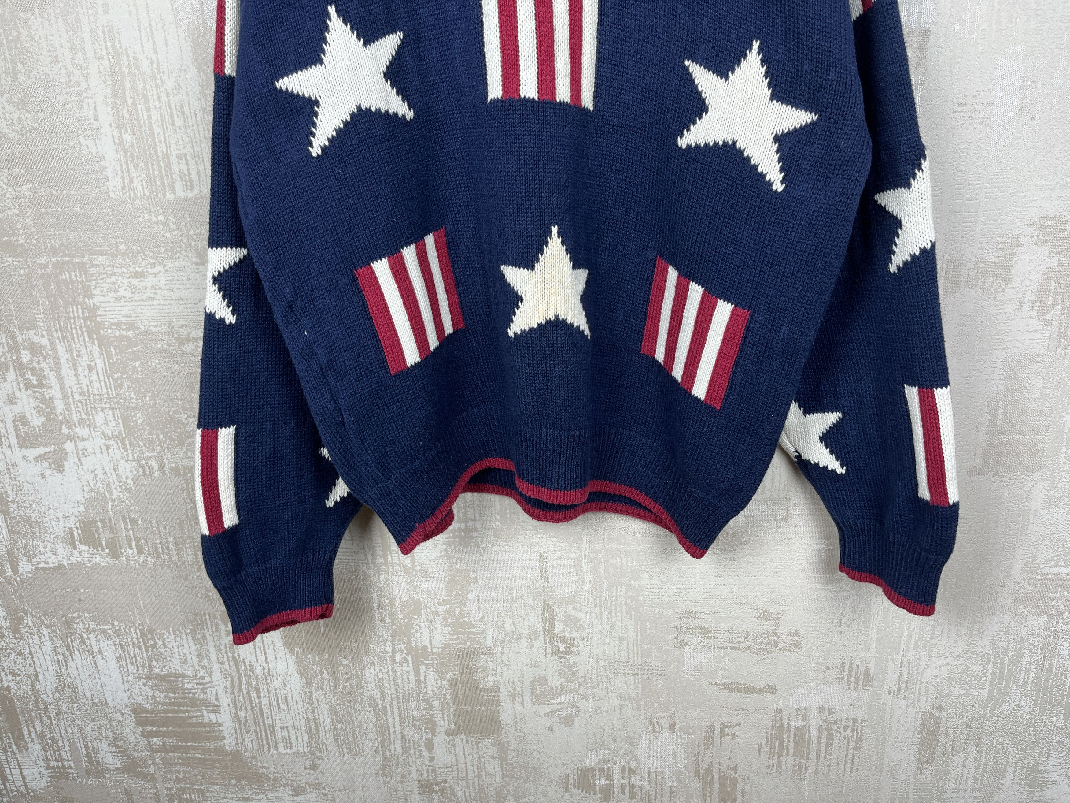 Vintage 90s Old Glory America Flag Stars Stripes USA Vintage Sweater Size US L / EU 52-54 / 3 - 6 Thumbnail