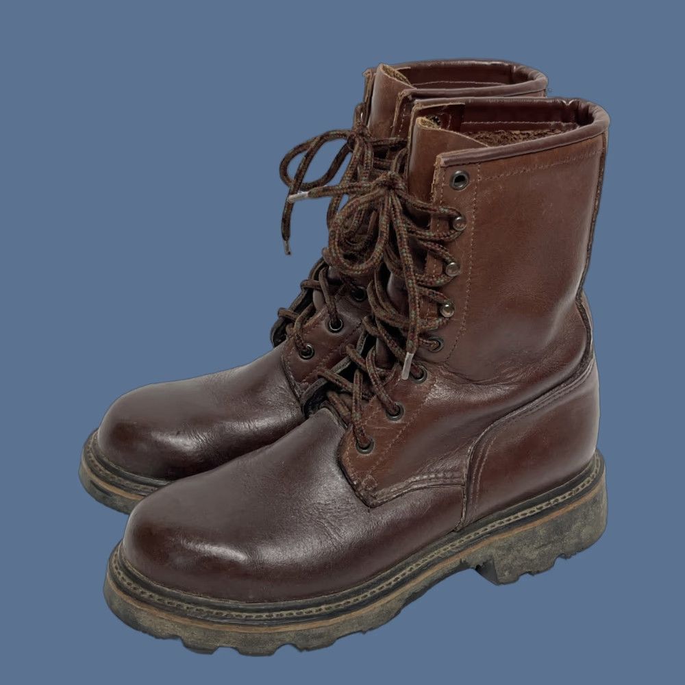 Red Wing VINTAGE Red Wing Logger Boots Men Brown Leather USA Made 04009 7 D USA Mens Boots Size US 7 / EU 40 - 1 Thumbnail