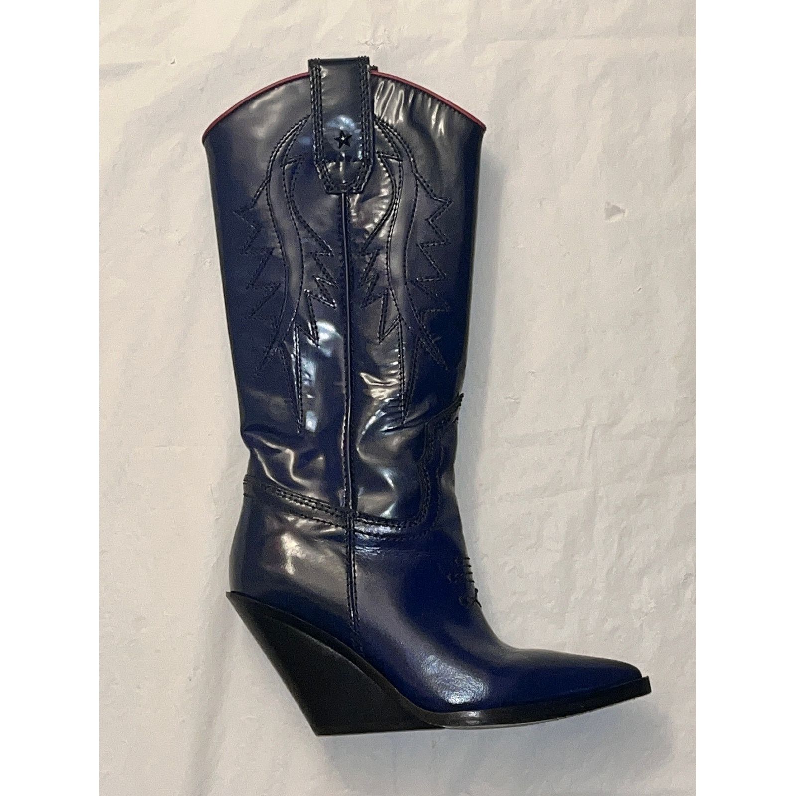 Diesel Diesel Women Twilight/Midnight Blue Western Boots With Box Size US 6 / IT 36 - 18 Thumbnail