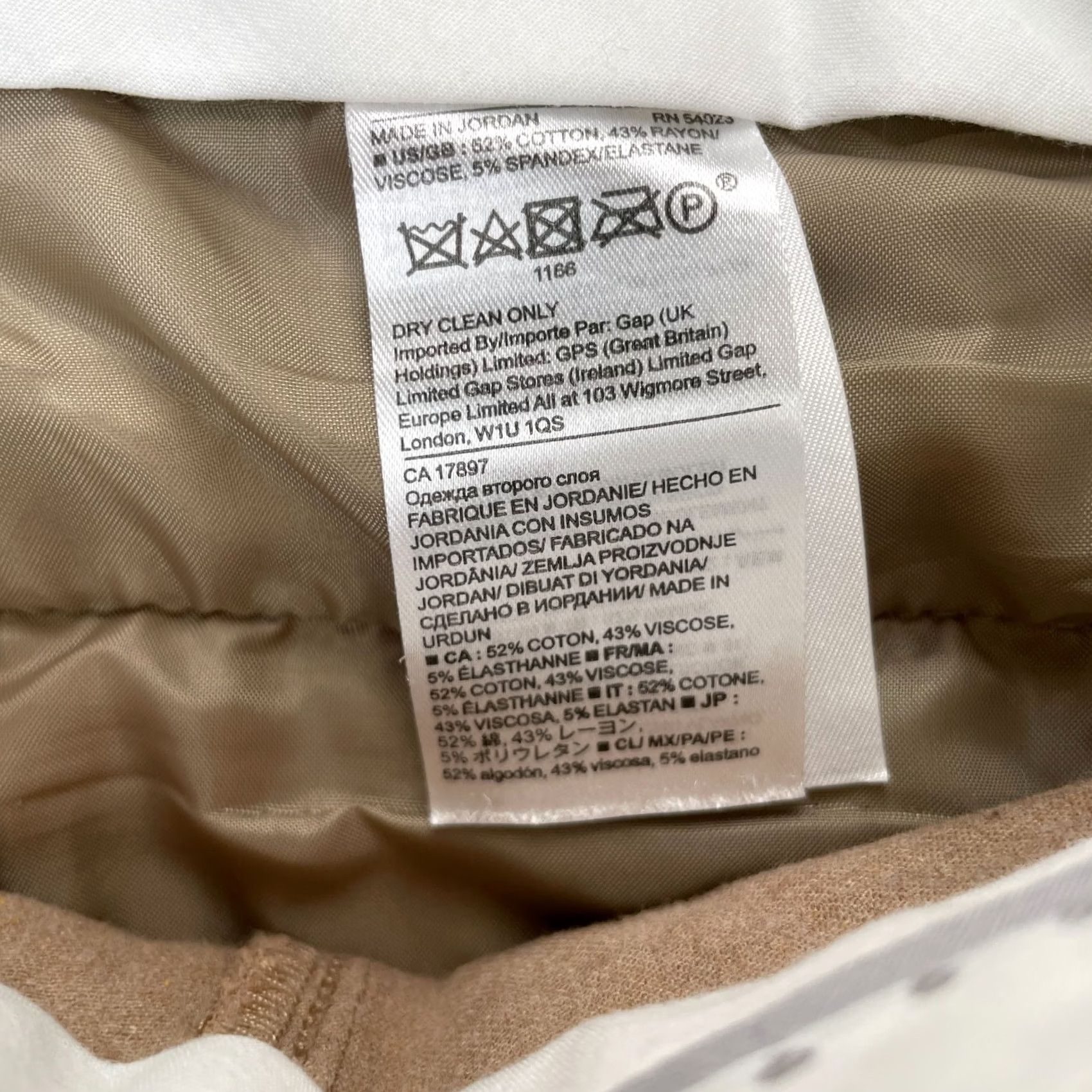Banana Republic Banana Republic Pants Womens 8 Beige Sloan Stretch Ankle Straight Leg Formal (Regular) Boys Girls Mens Womens Size 30" / US 8 / IT 44 - 5 Thumbnail
