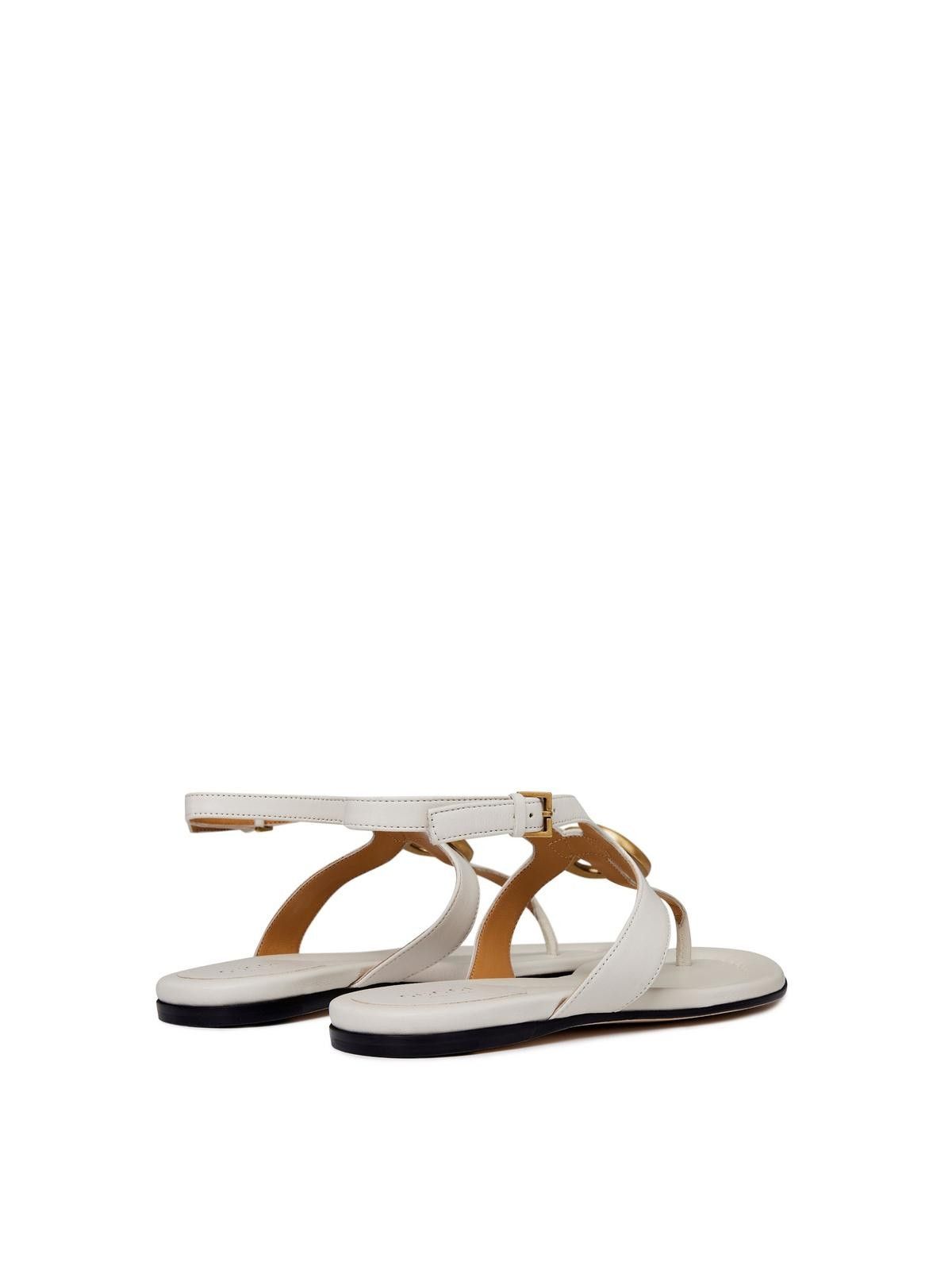 Gucci o1s1wg110225 Women's Double G Thong Sandals in White Size US 9 / IT 39 - 5 Thumbnail