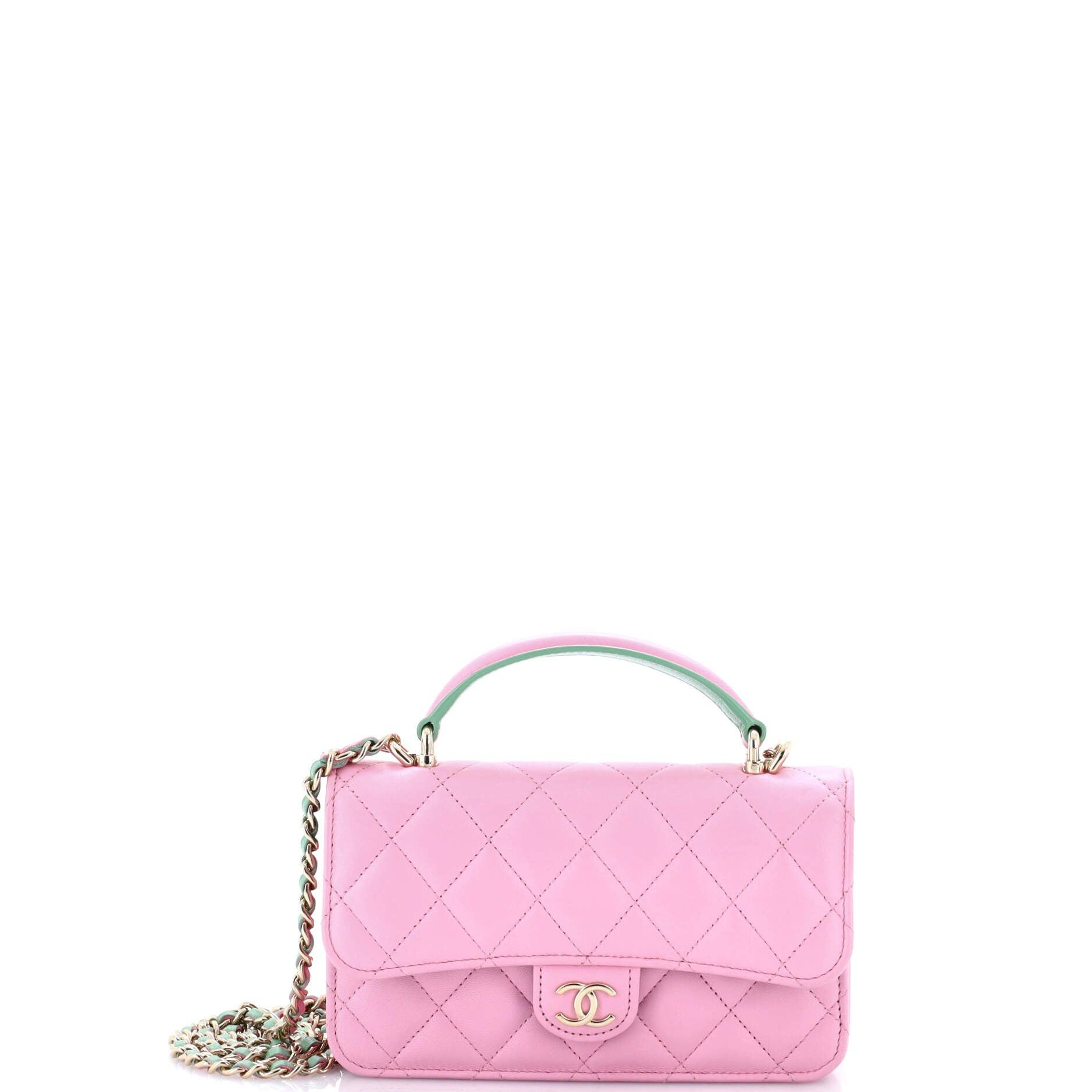 Chanel Classic Top Handle Flap Phone Holder with Chain Size ONE SIZE - 1 Thumbnail