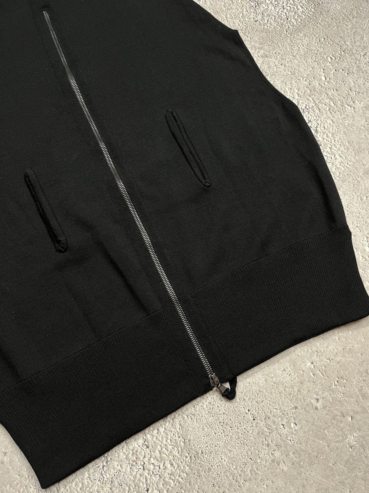 Other Stagni47 Black Wool Zip Up Knit Vest Made in Italy Size ONE SIZE - 8 Thumbnail