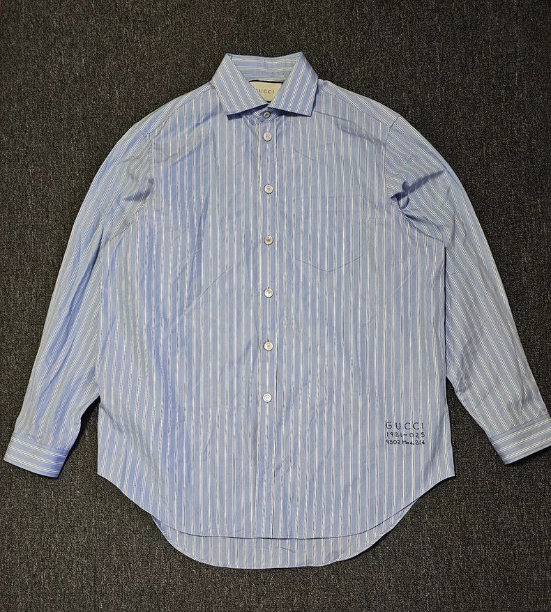Gucci Gucci Striped Long Sleeve Shirt-yf Size US M / EU 48-50 / 2 - 1 Thumbnail