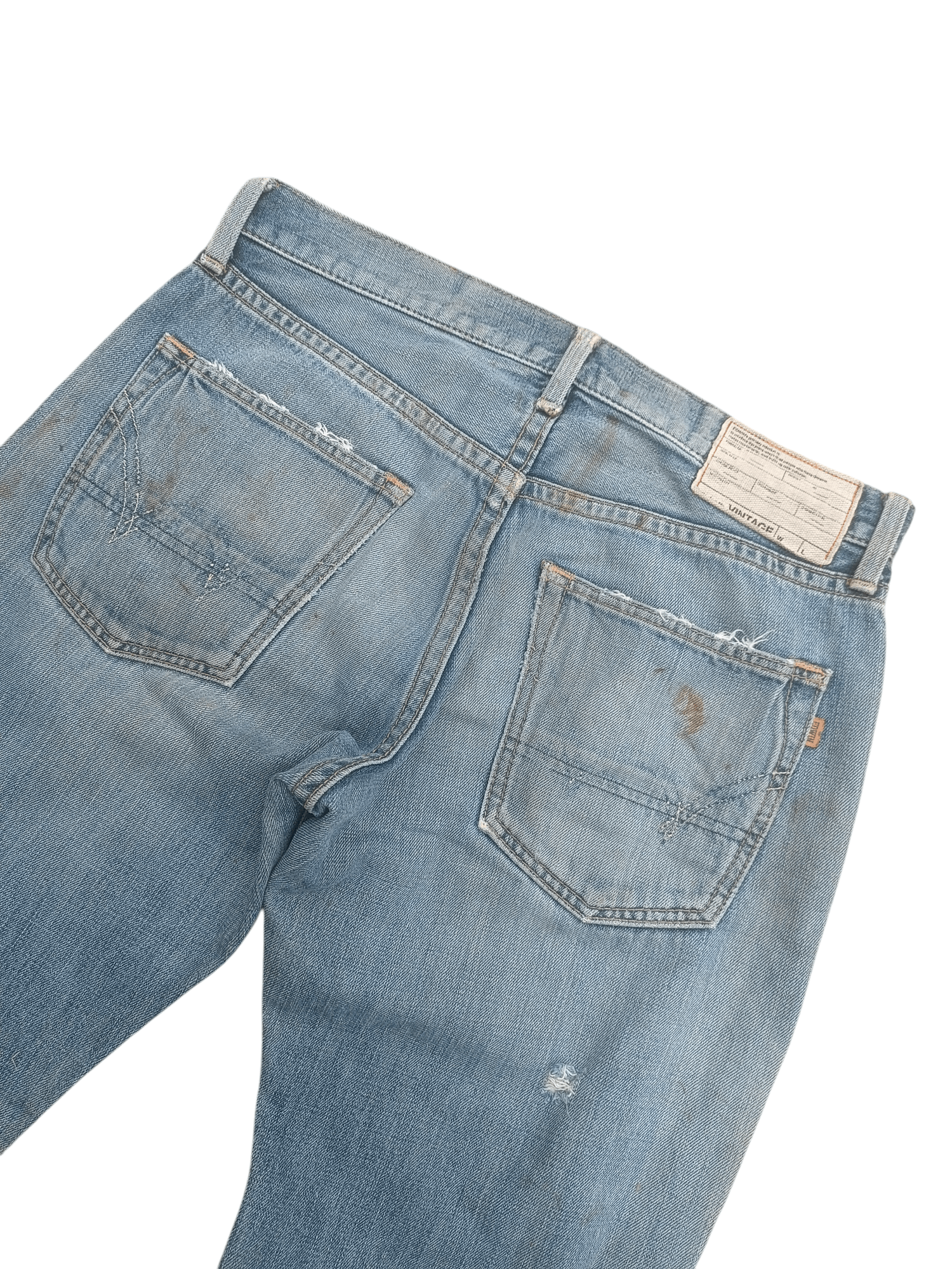 Edwin × Vintage EDWIN VINTAGE ORANGE TAB DISTRESSED SELVEDGE DENIM E197 Size US 32 / EU 48 - 17 Thumbnail