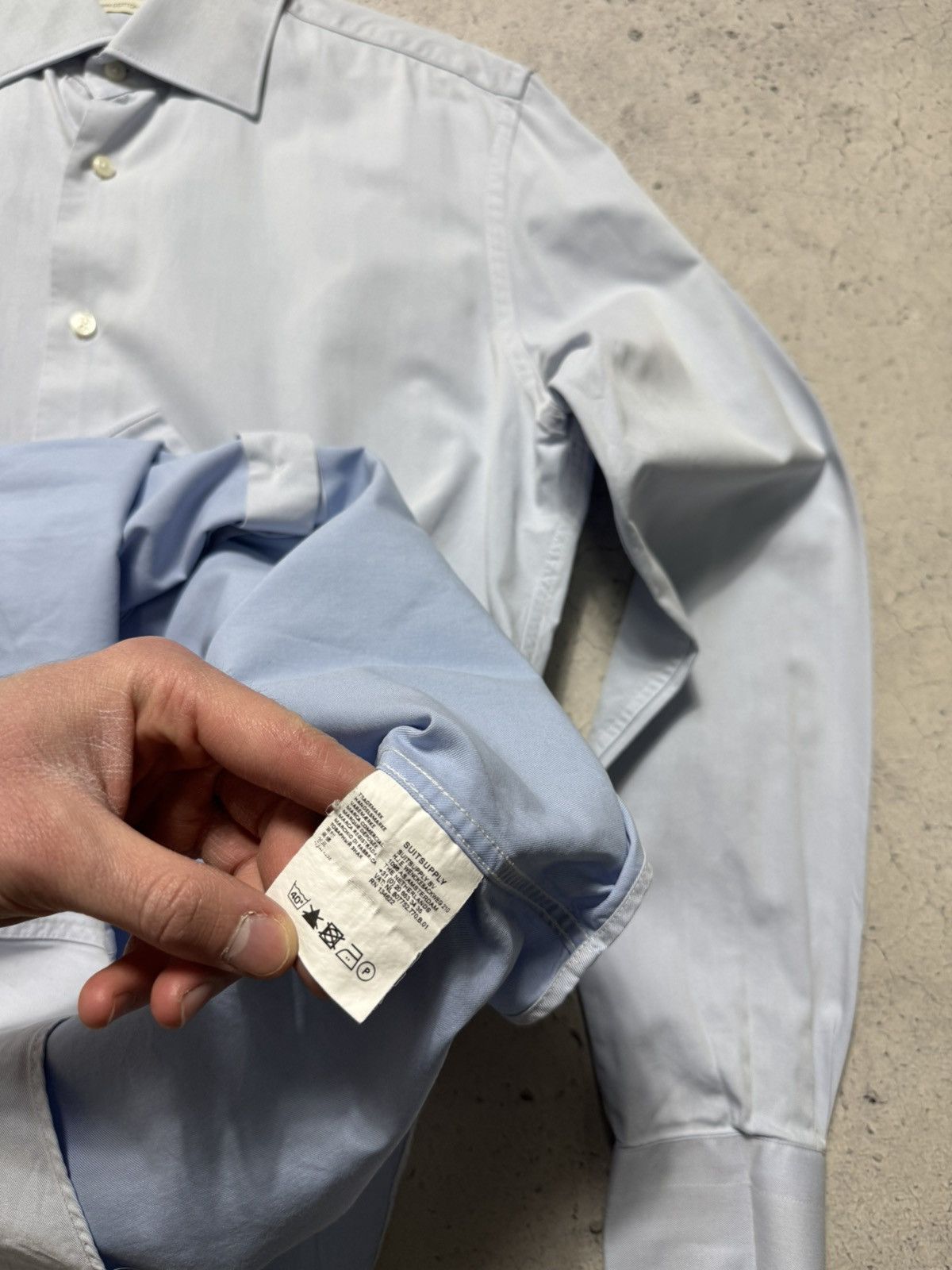 Suitsupply Suitsupply Blue Button Up Shirt Vintage Size US M / EU 48-50 / 2 - 8 Thumbnail
