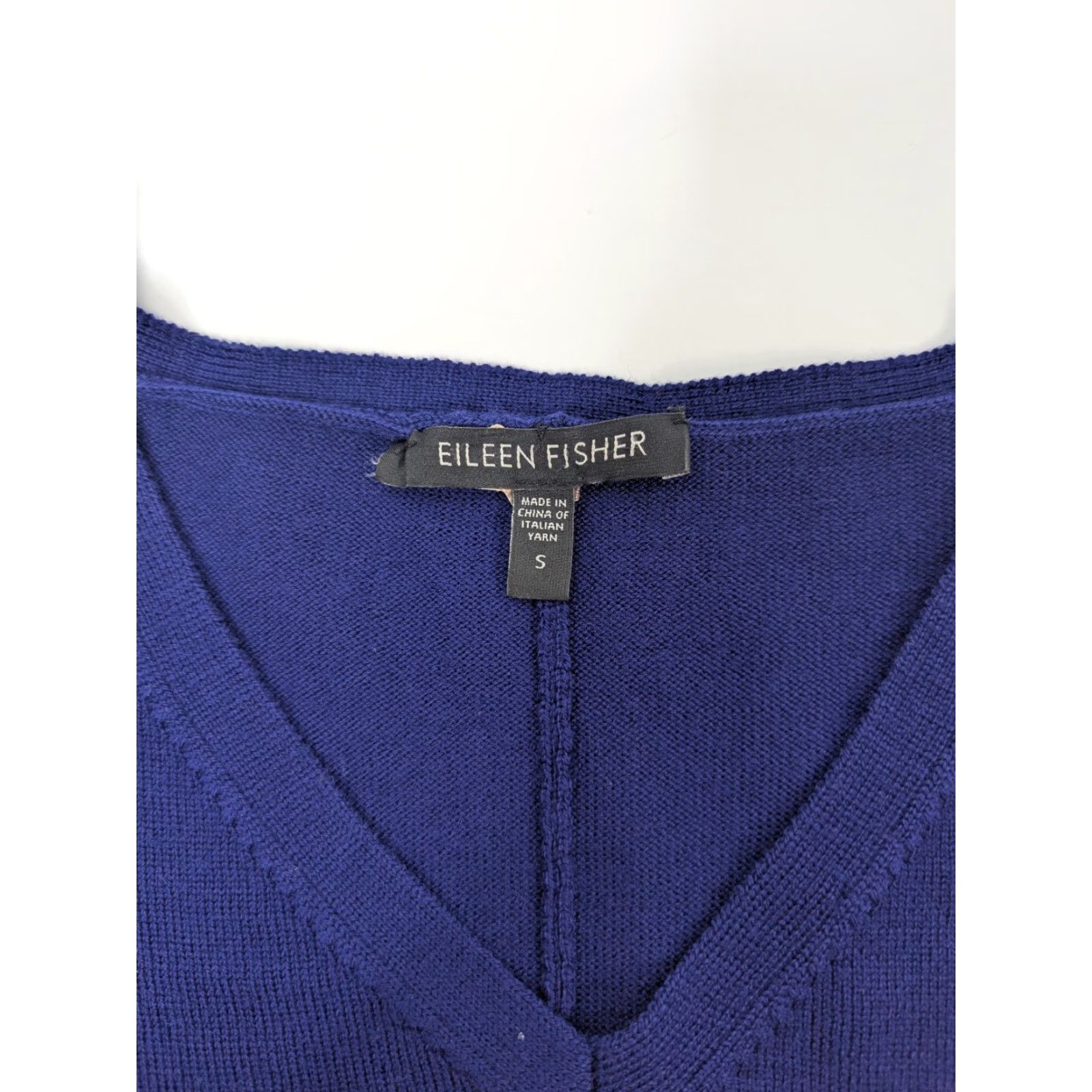 Eileen Fisher Eileen Fisher Oversized Sweater Knit Top Wool Blue S V-Neck Pullover Women Knit Top Casual Size S / US 4 / IT 40 - 6 Thumbnail
