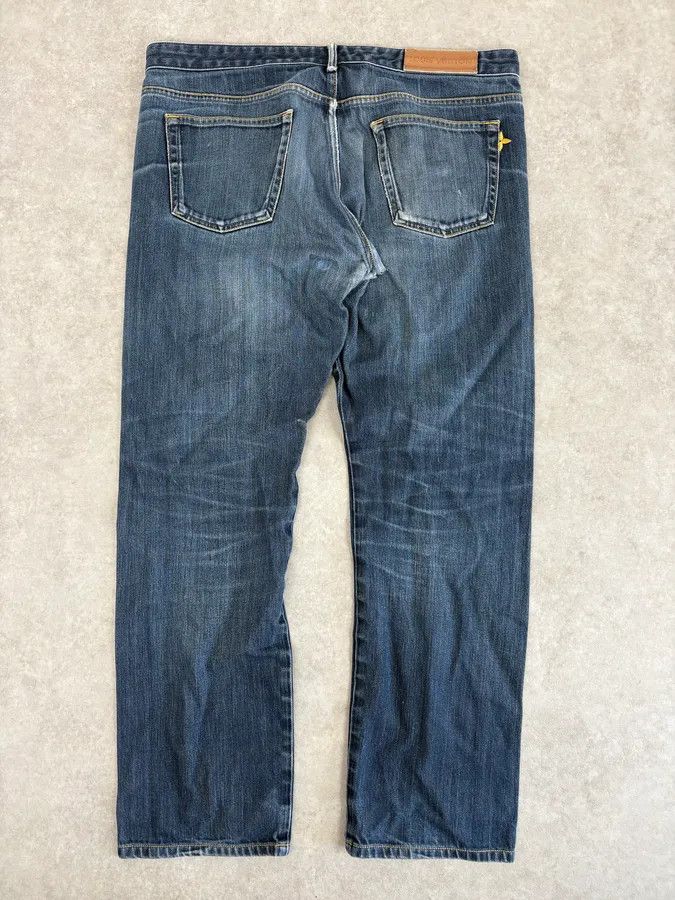 Louis Vuitton Louis Vuitton Blue Denim Straight Leg Jeans Size US 32 / EU 48 - 6 Thumbnail