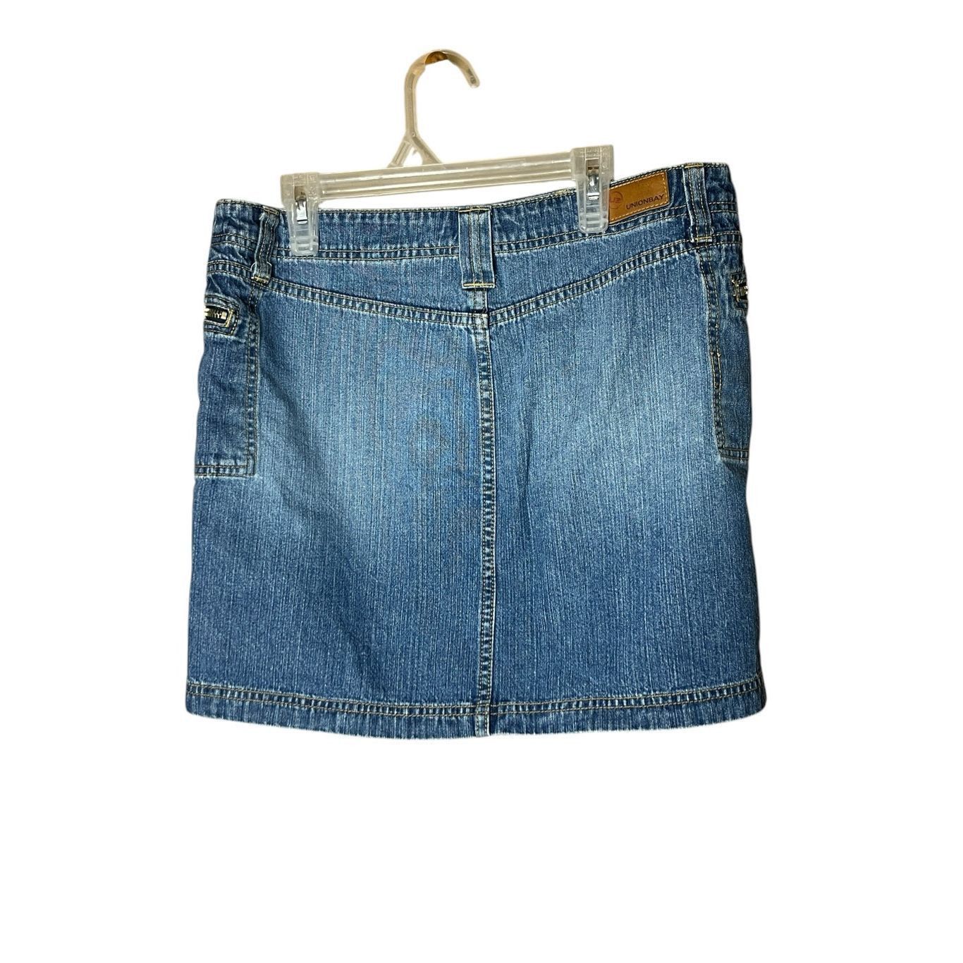 UNIONBAY Vintage Union Bay Y2K Denim Mini Skirt Size 9 Size 33" - 2 Thumbnail