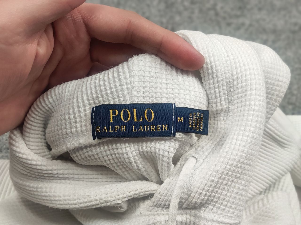 Polo Ralph Lauren Polo Ralph Lauren Vintage waffle White fabric Hoodie Size US S / EU 44-46 / 1 - 14 Thumbnail