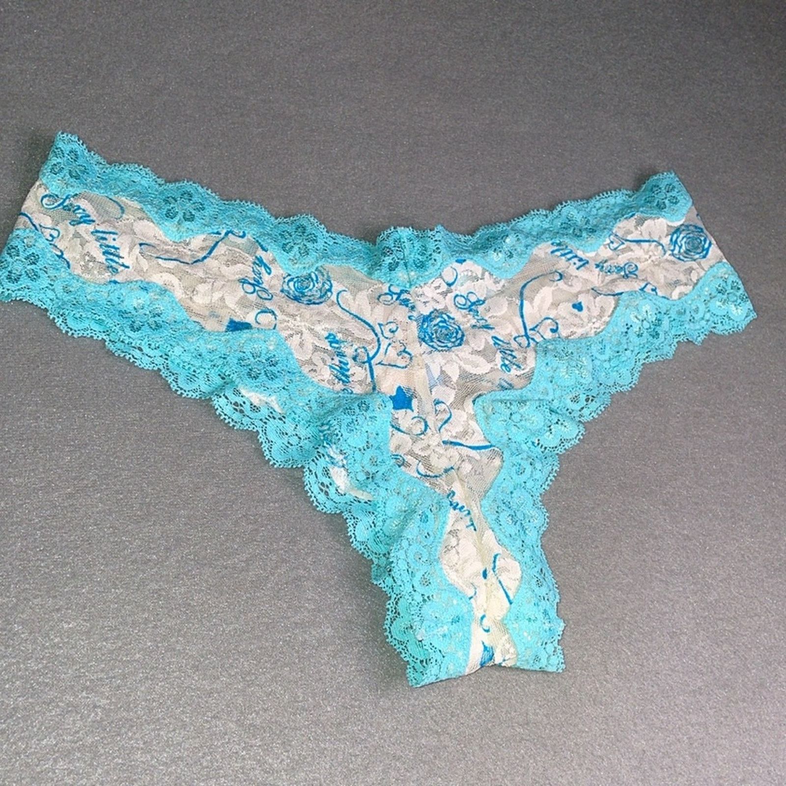 Victoria's Secret Sexy Little Things Panties VS Panty Something Blue Size ONE SIZE - 9 Thumbnail