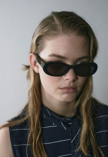 Miu Miu NEW Miu Miu MU06ZS 1AB5S0 GLIMPSE Oval Unisex Sunglasses Size ONE SIZE - 10 Thumbnail