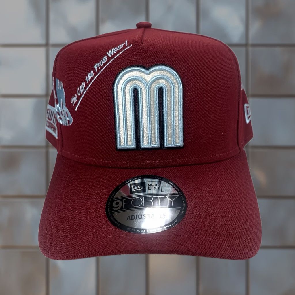 New Era New Era Mexico 9forty Baseball Soccer Fitted Hat Cap SnapBack 7 1/2 Red Green Mens Size ONE SIZE - 1 Thumbnail