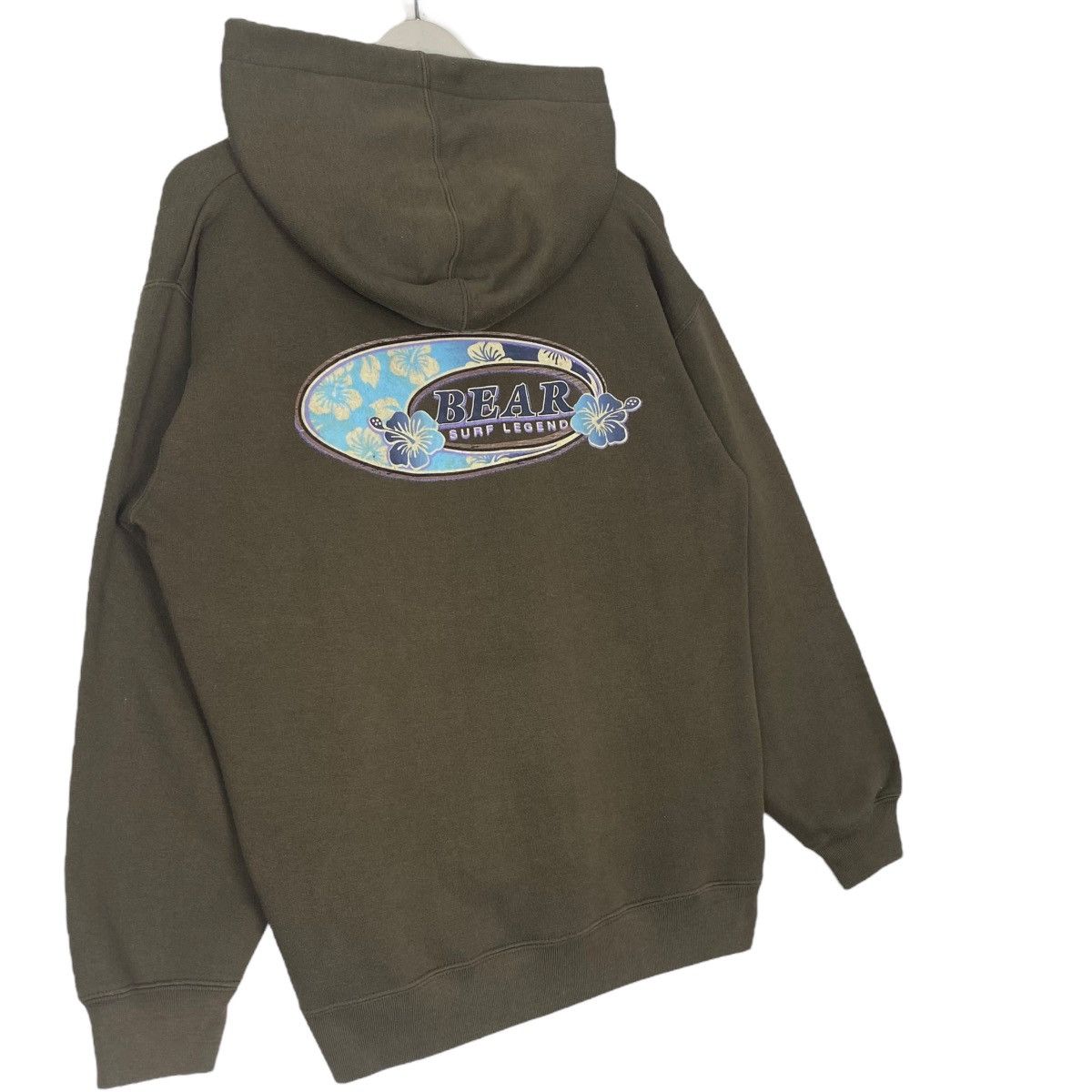 Vintage Vintage 90s Bear Surf Boards Hoodie Sweater Green Size M Size US M / EU 48-50 / 2 - 8 Thumbnail